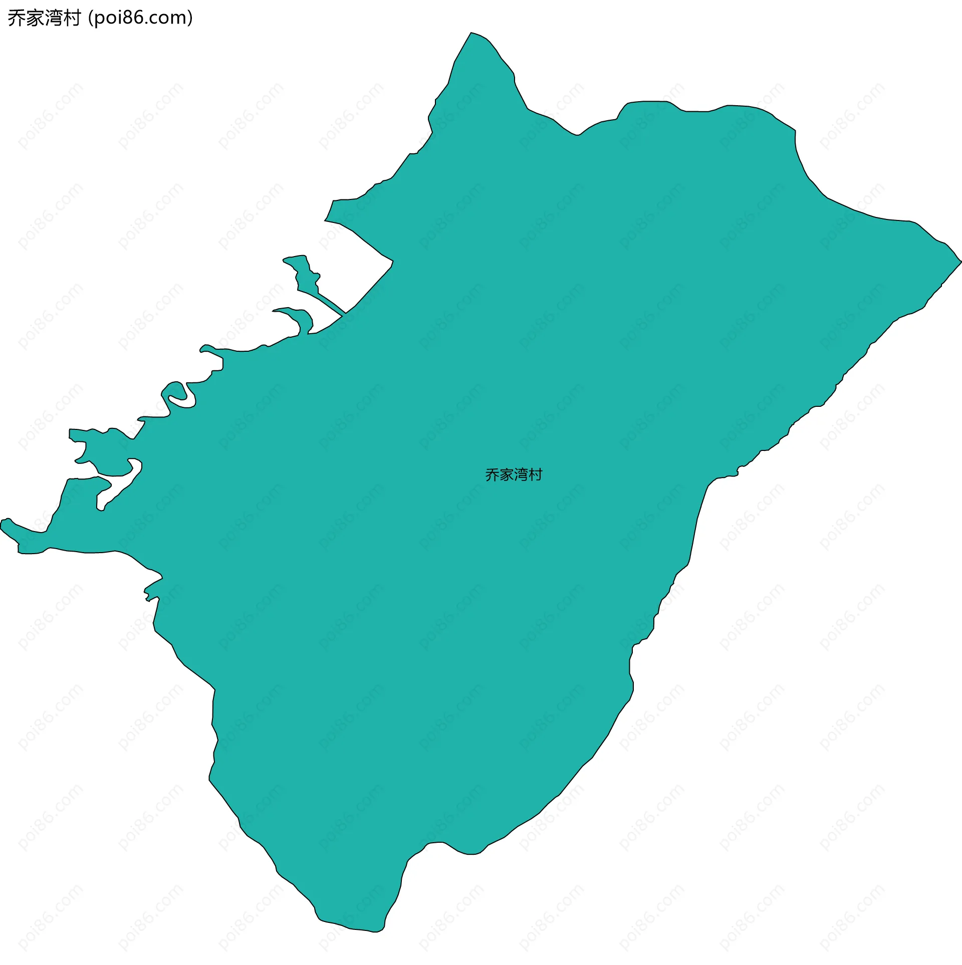 乔家湾村边界地图