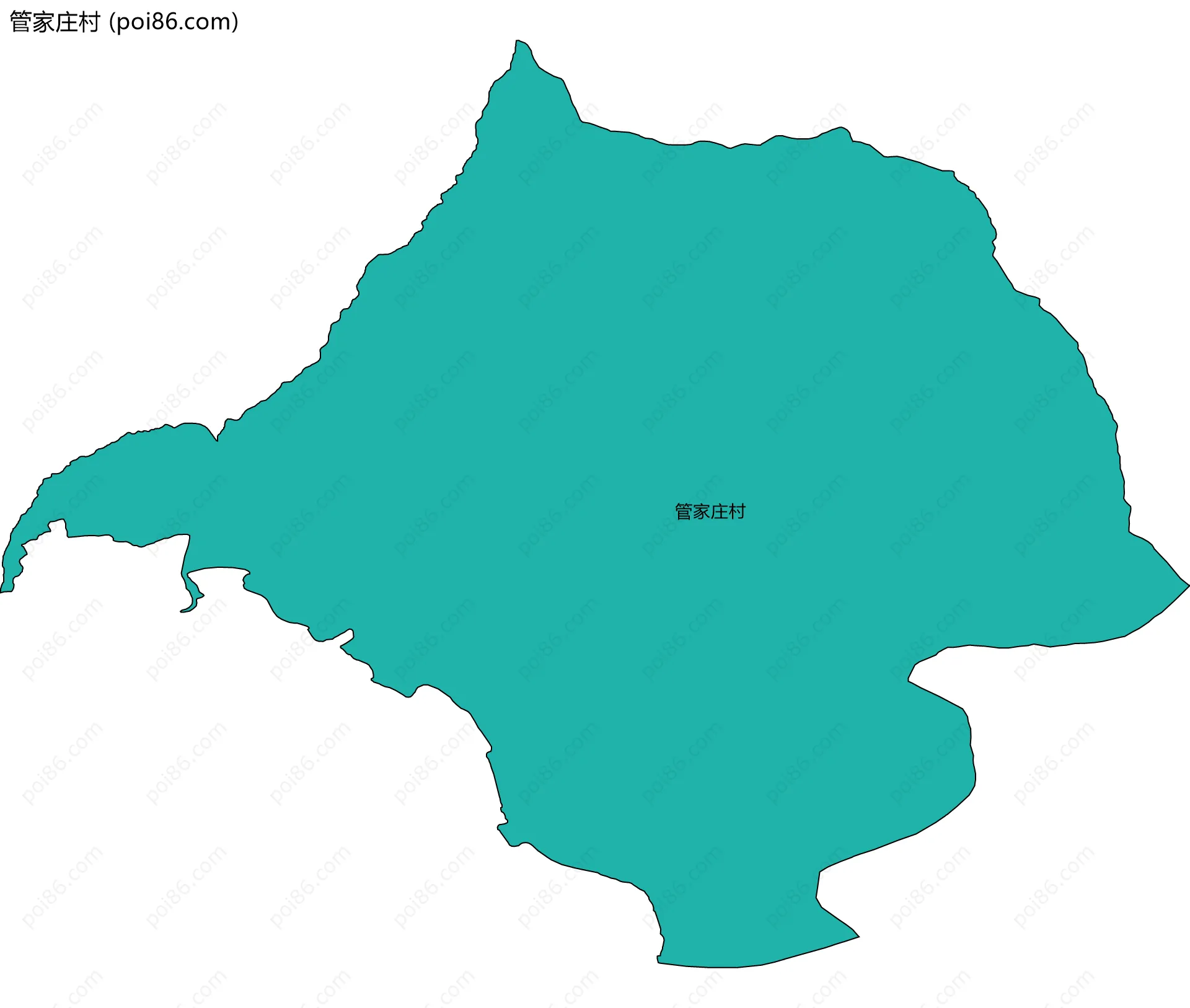 管家庄村边界地图