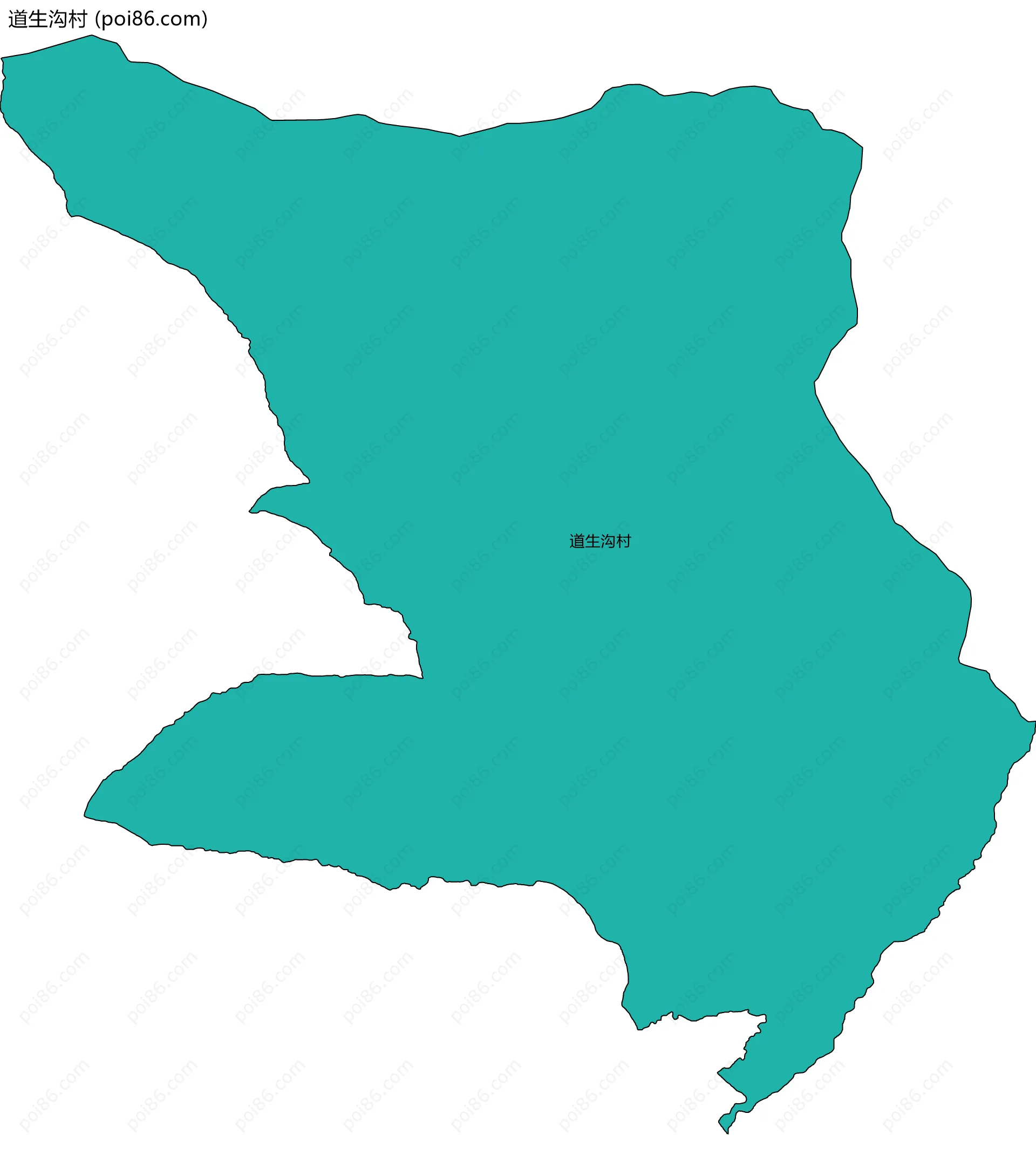 道生沟村边界地图