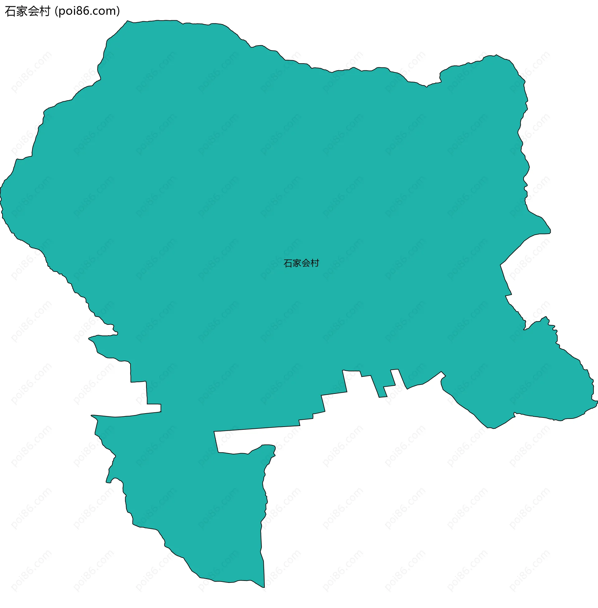 石家会村边界地图