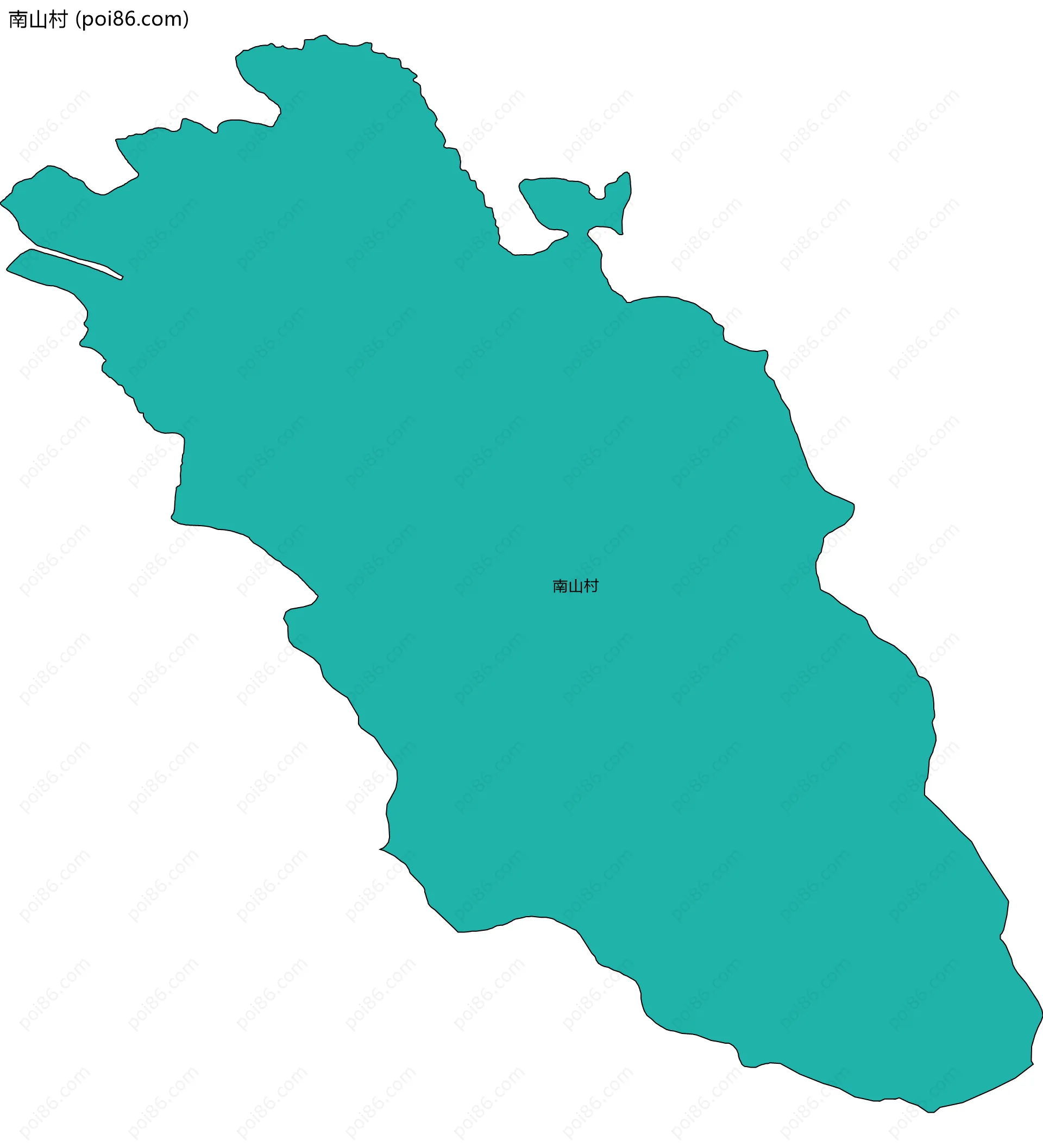 南山村边界地图