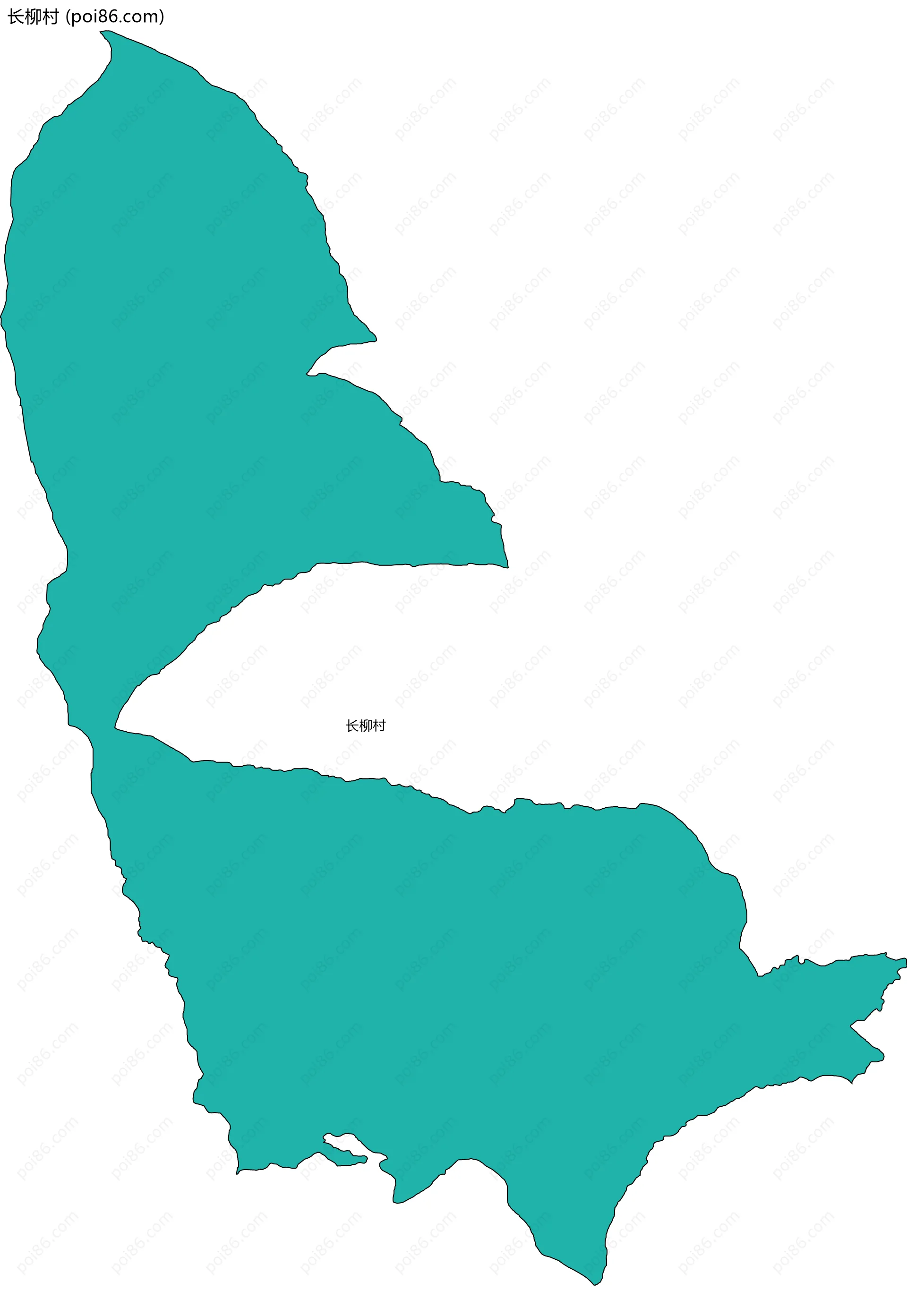长柳村边界地图