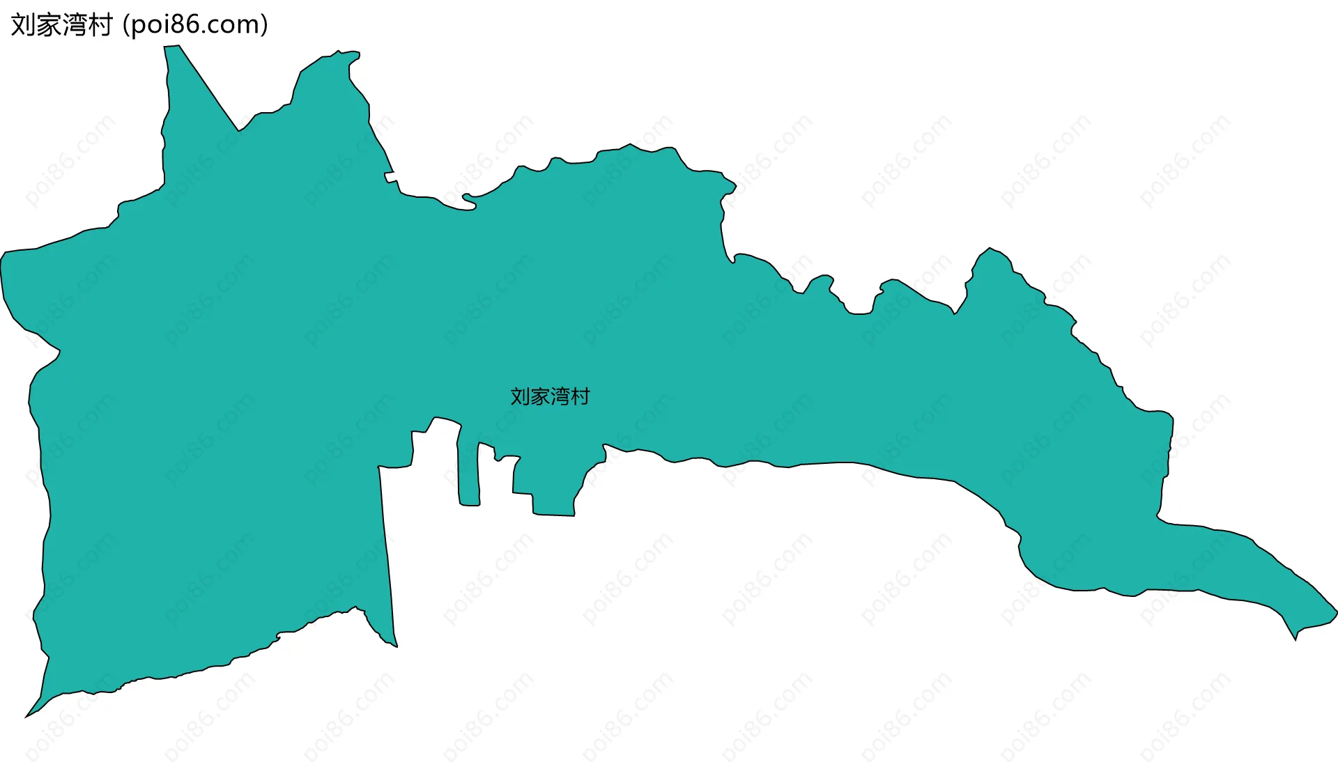 刘家湾村边界地图