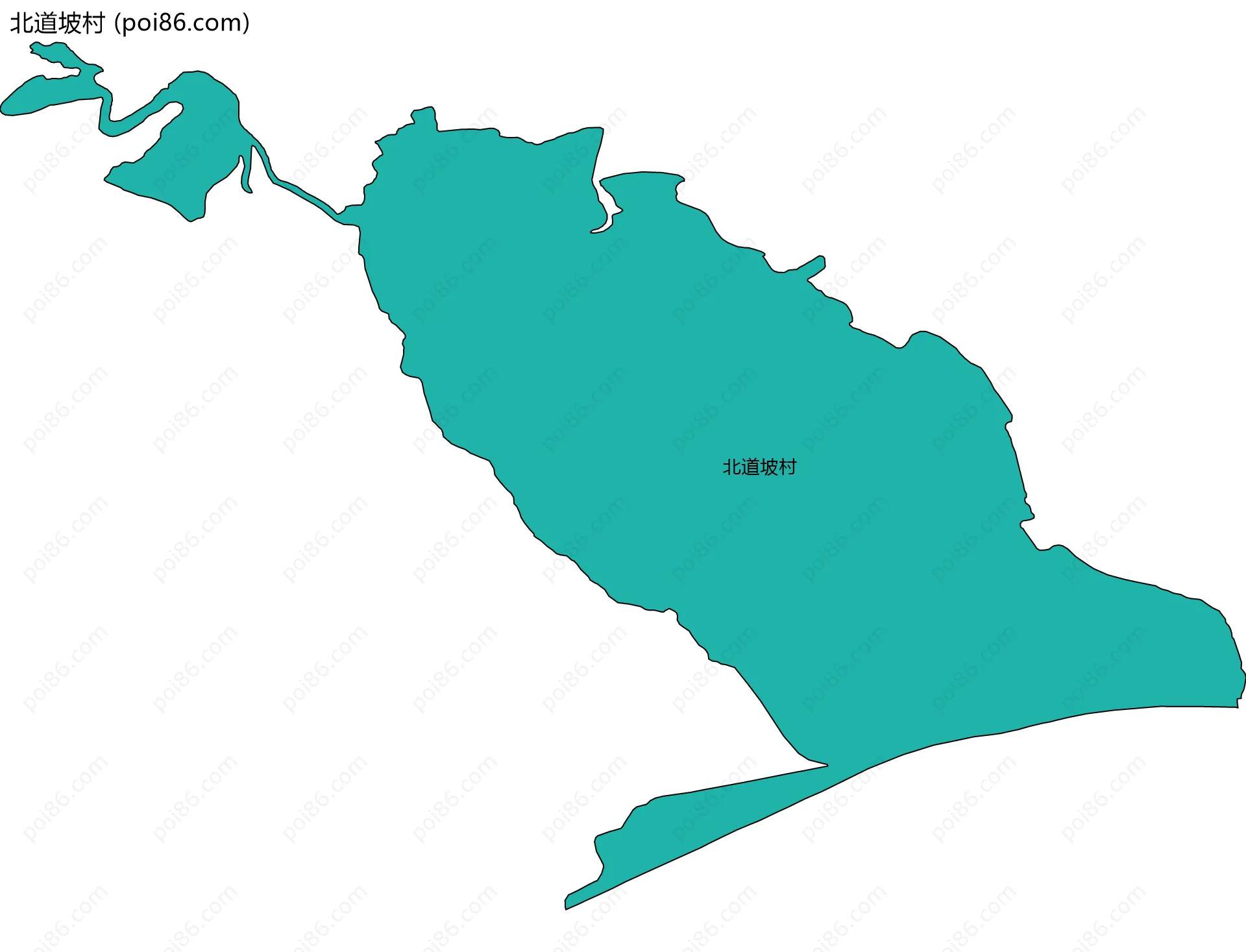 北道坡村边界地图