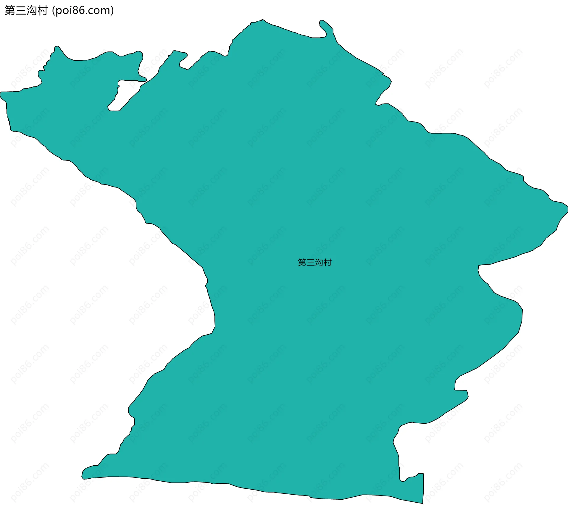 第三沟村边界地图