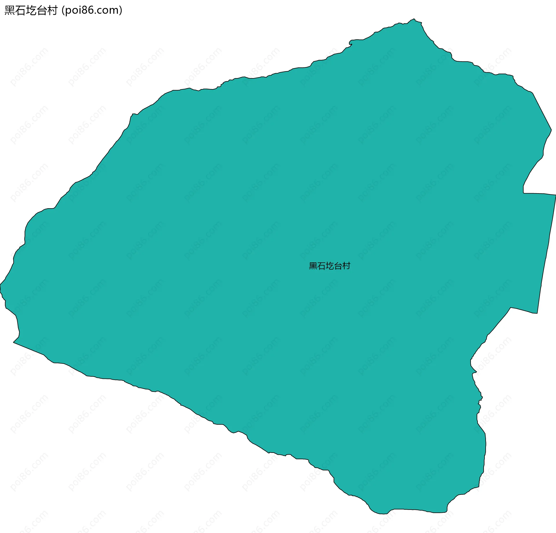 黑石圪台村边界地图
