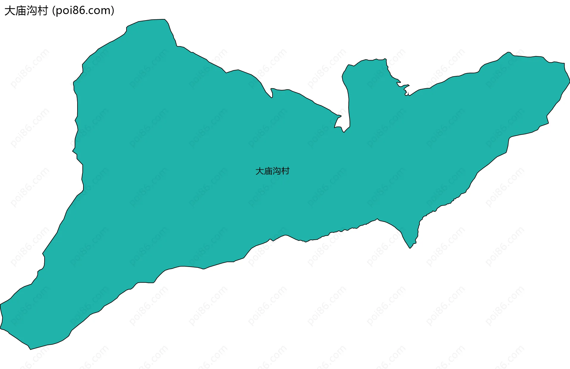 大庙沟村边界地图