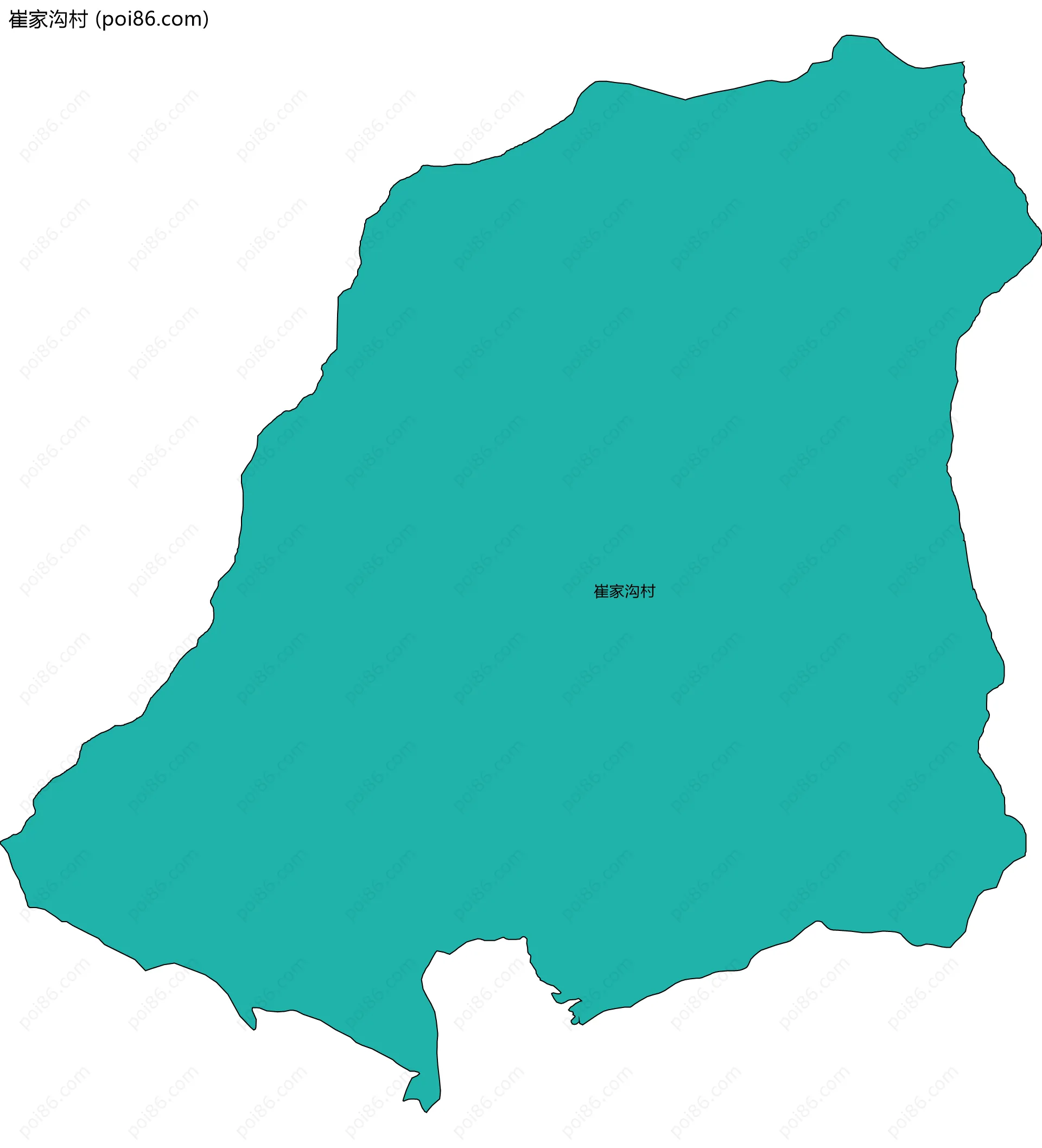 崔家沟村边界地图