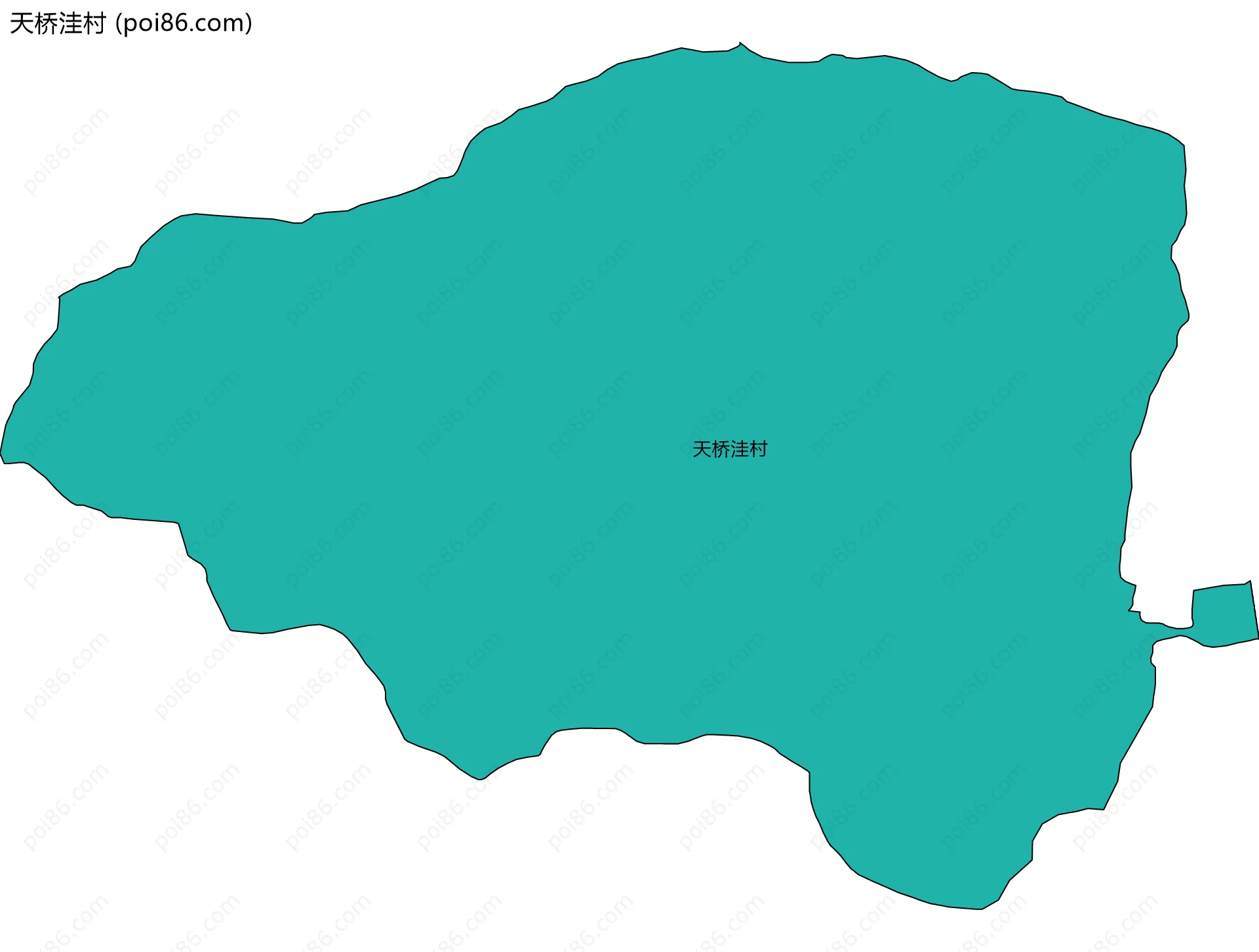 天桥洼村边界地图