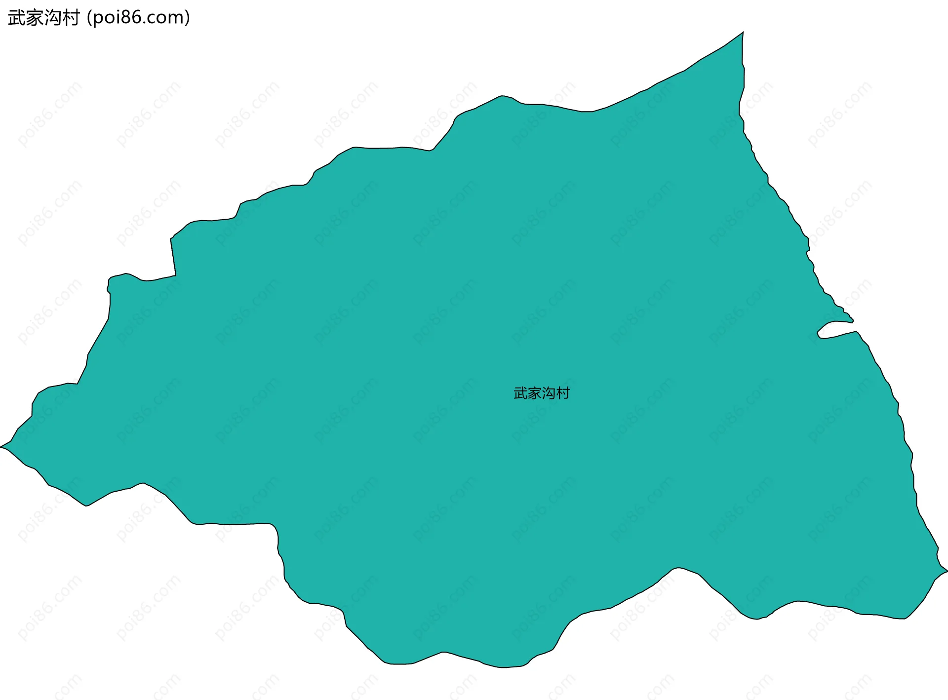 武家沟村边界地图