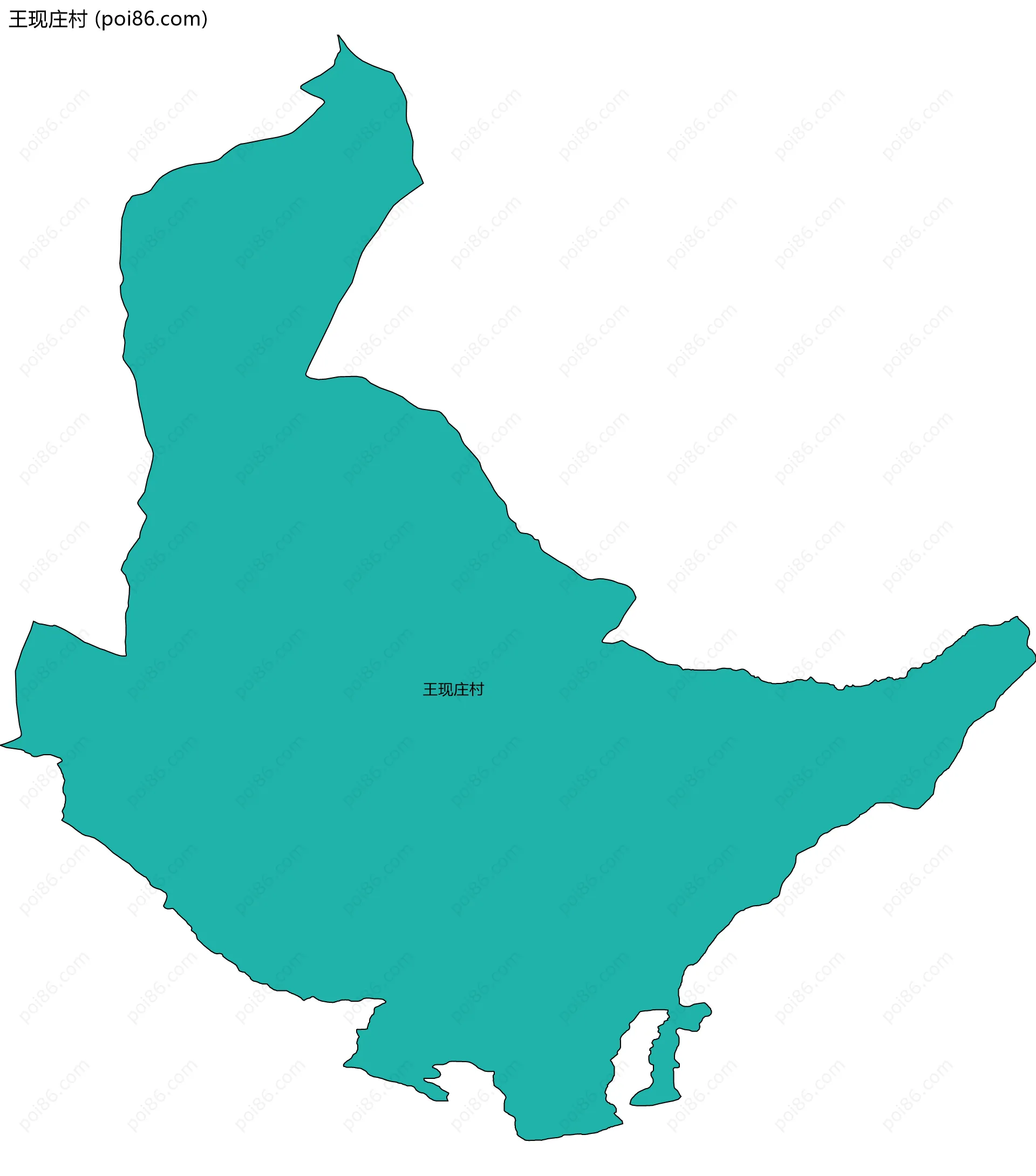 王现庄村边界地图