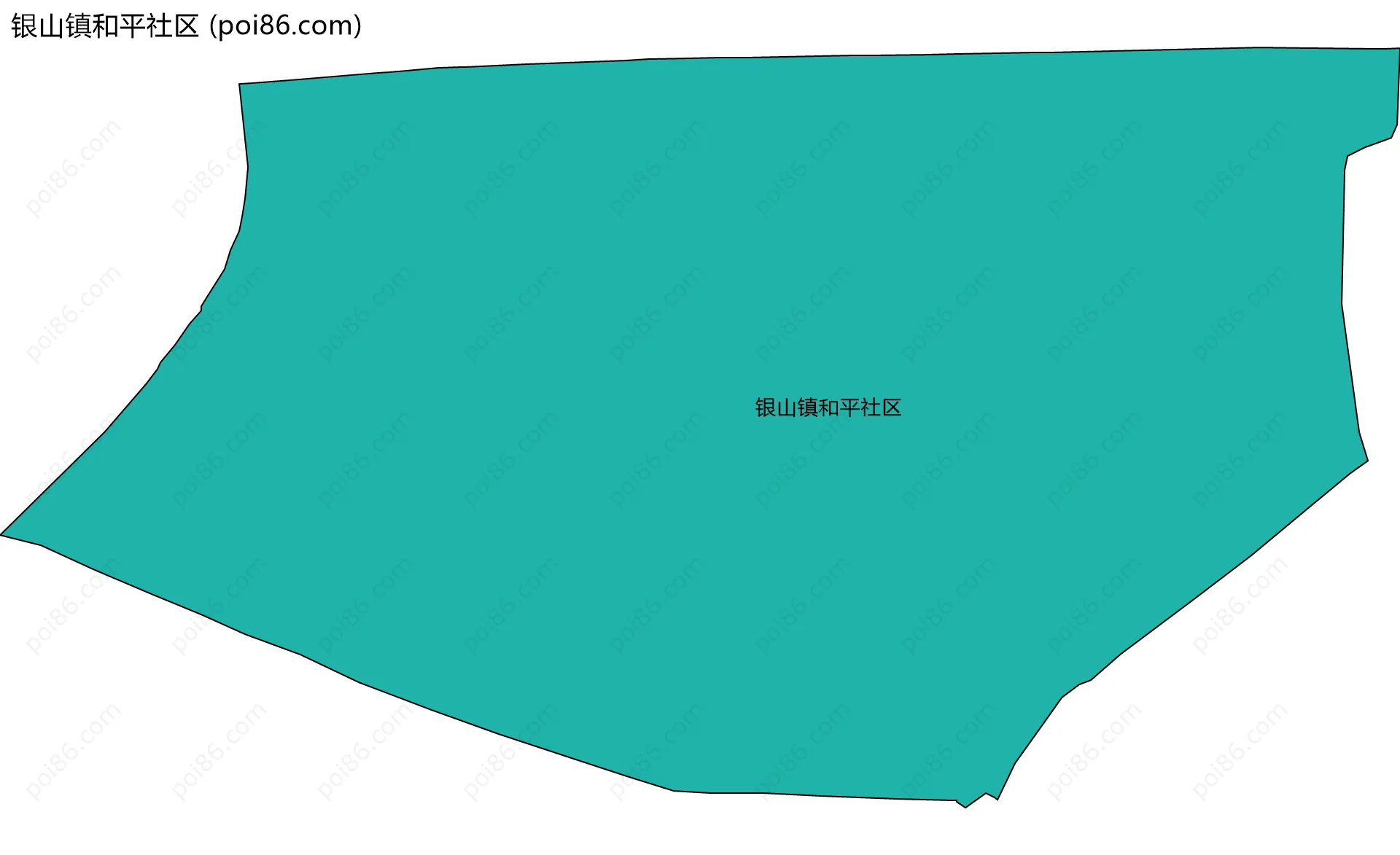 银山镇和平社区边界地图