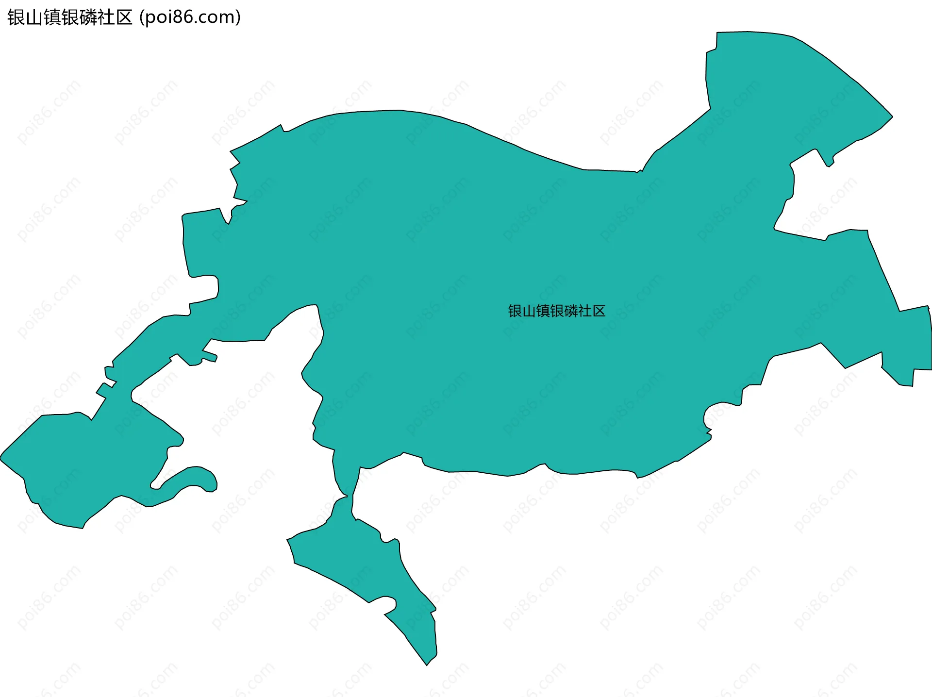银山镇银磷社区边界地图
