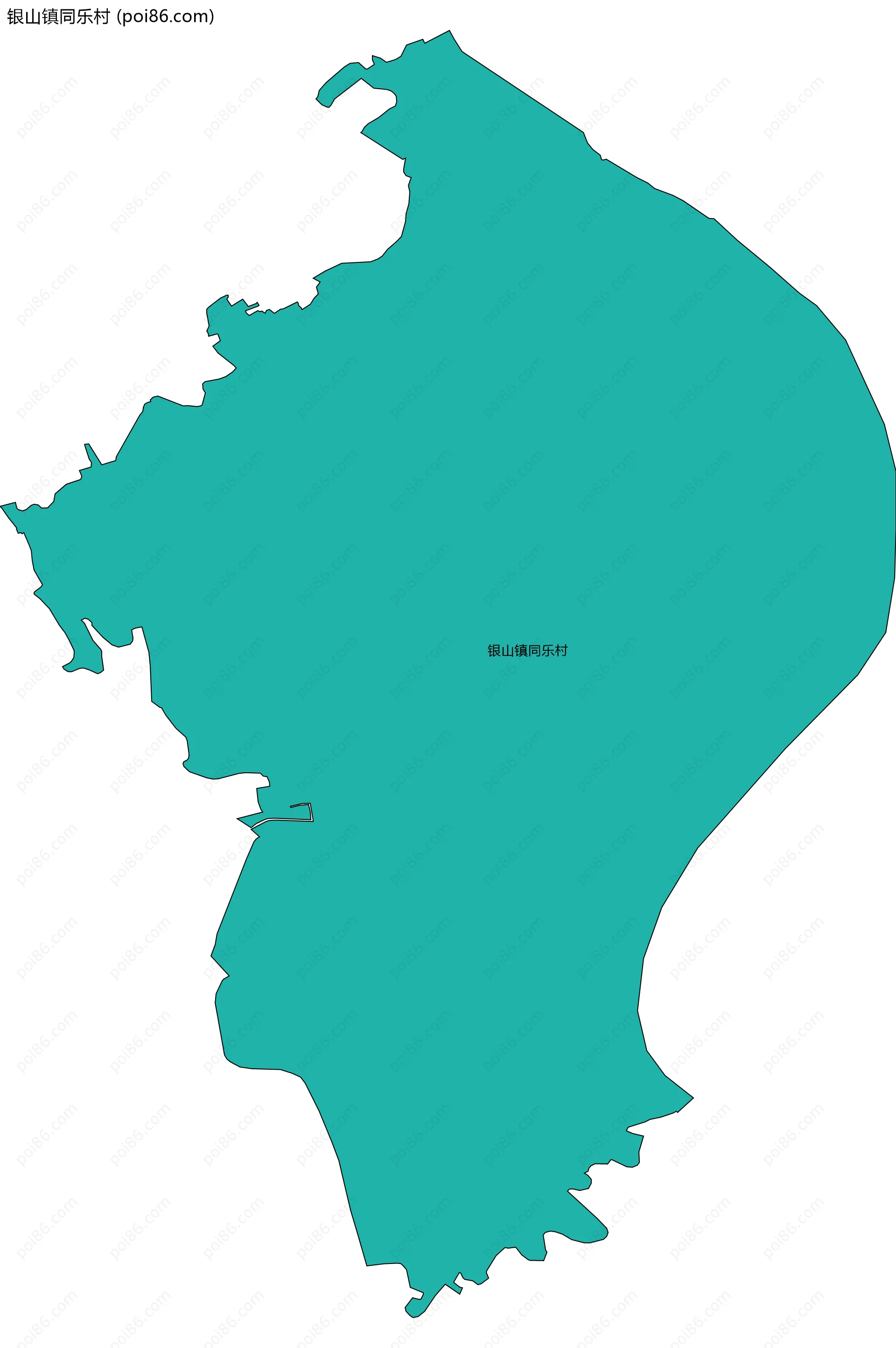 银山镇同乐村边界地图