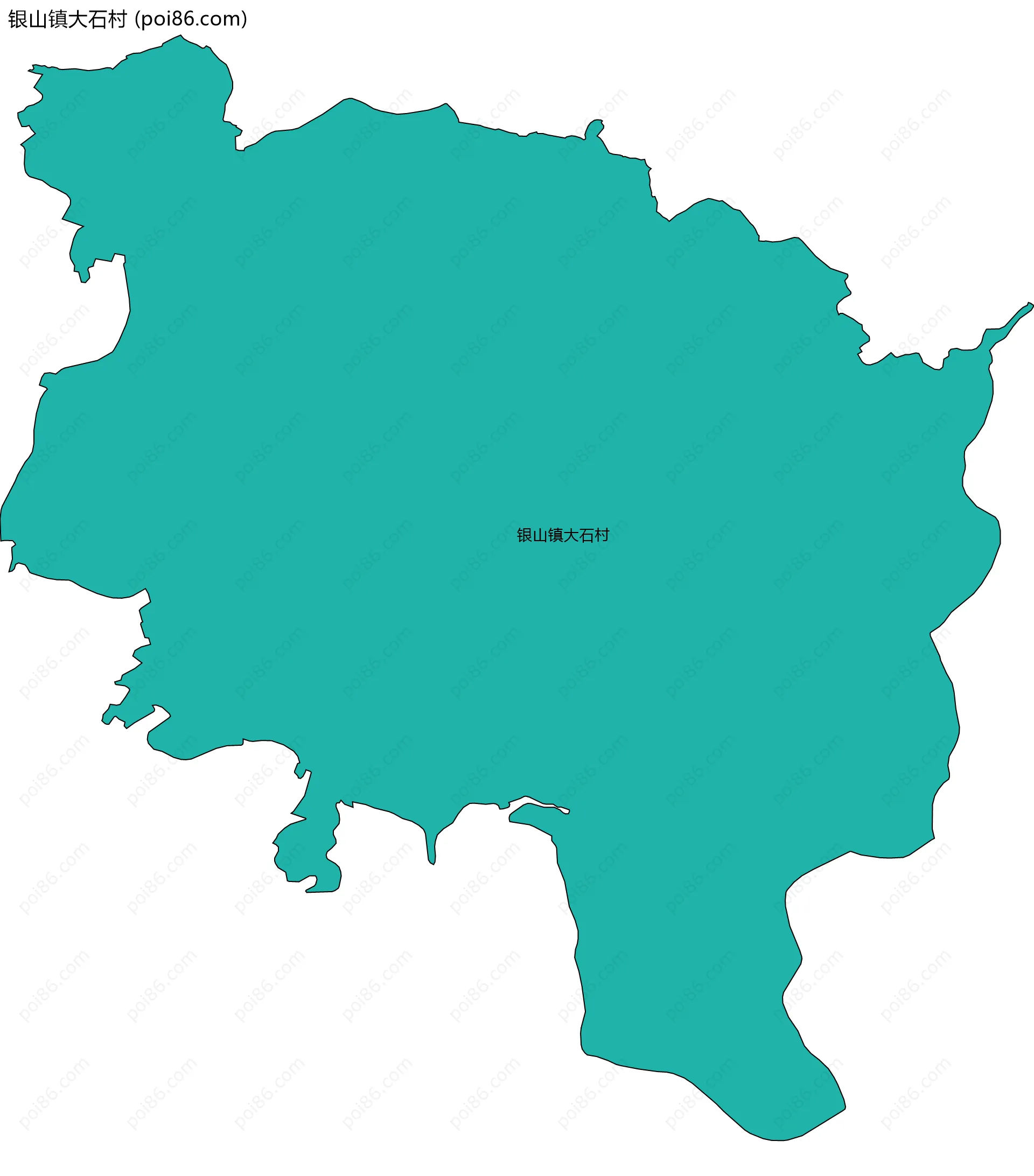 银山镇大石村边界地图