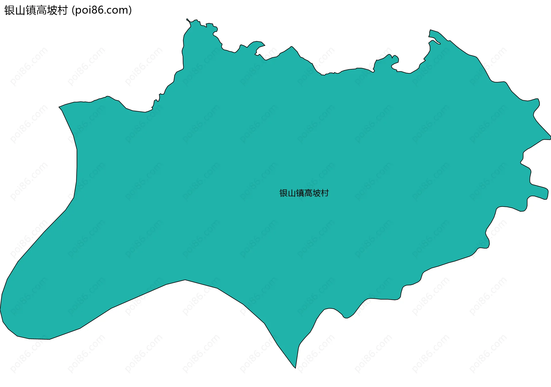 银山镇高坡村边界地图