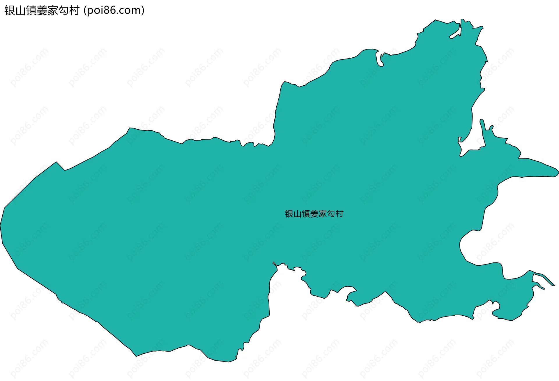 银山镇姜家勾村边界地图