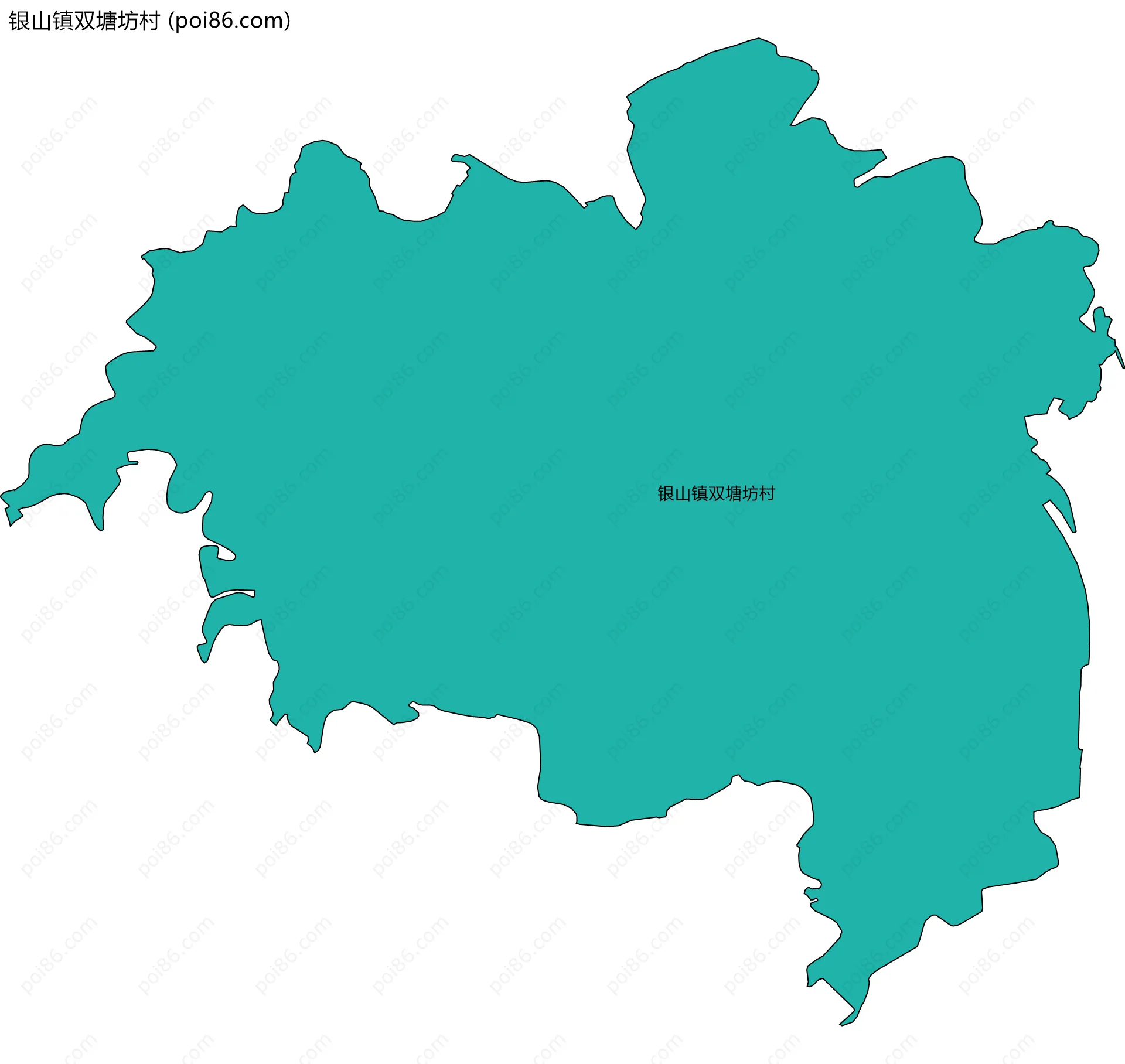 银山镇双塘坊村边界地图