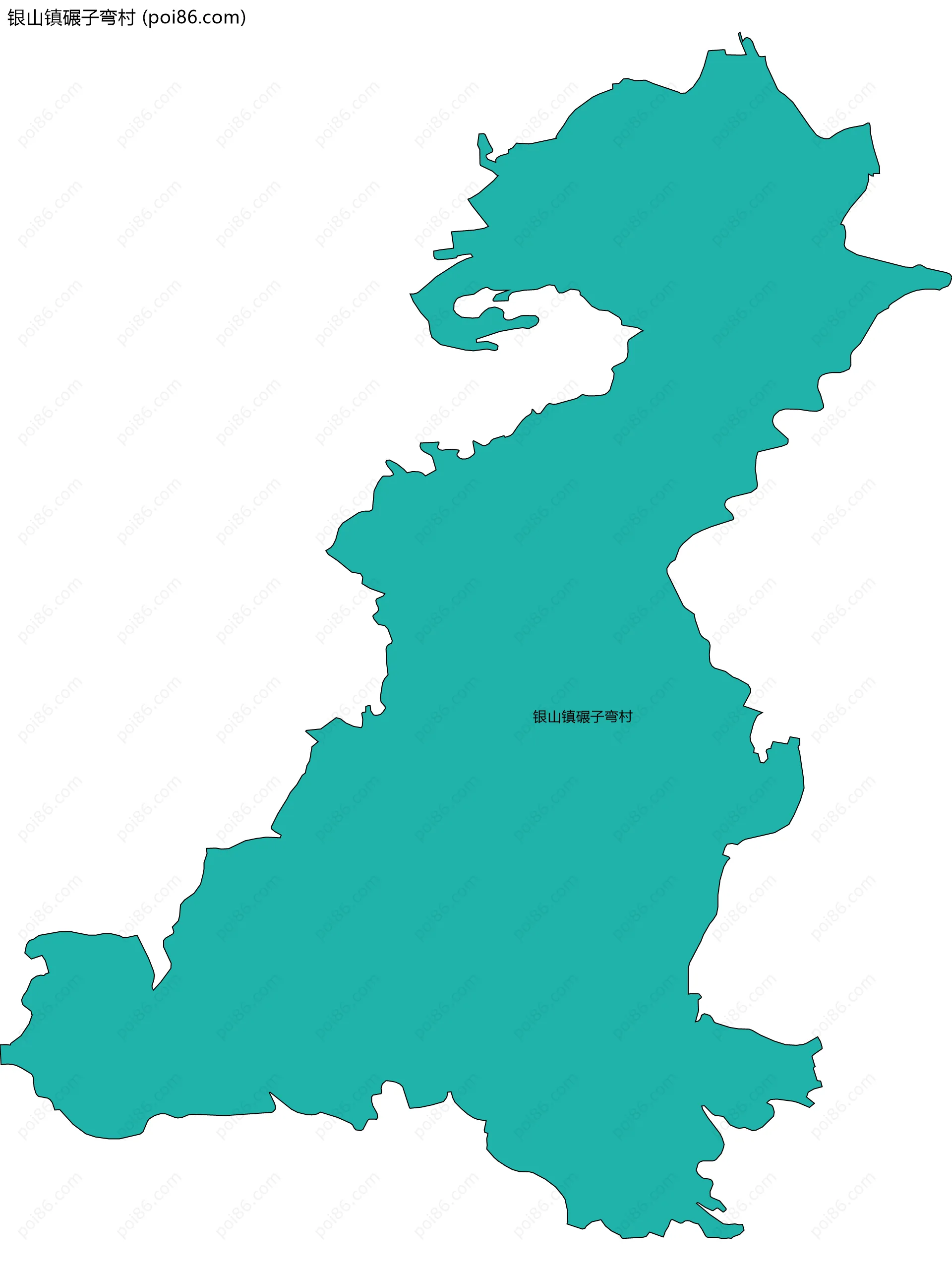 银山镇碾子弯村边界地图