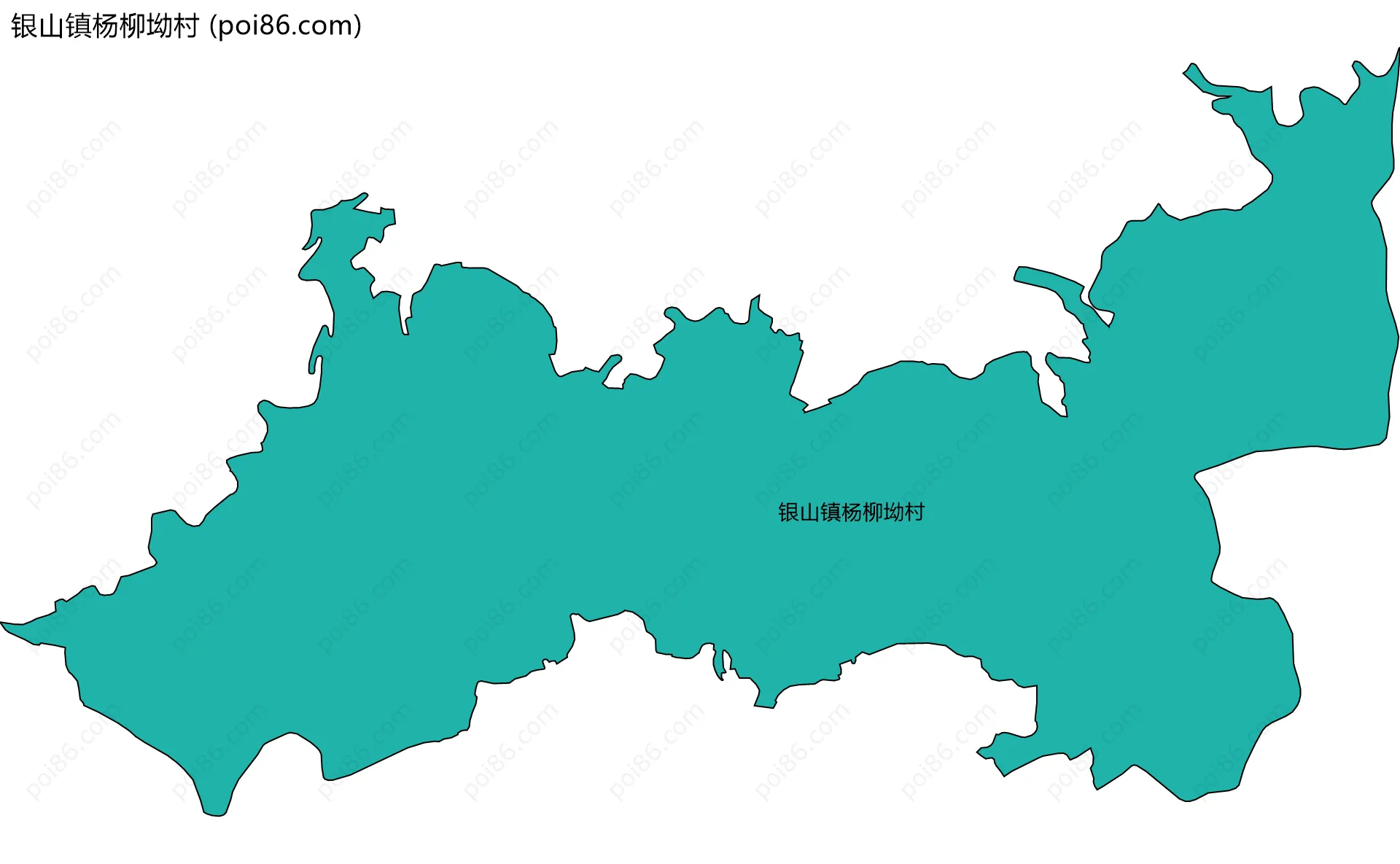 银山镇杨柳坳村边界地图