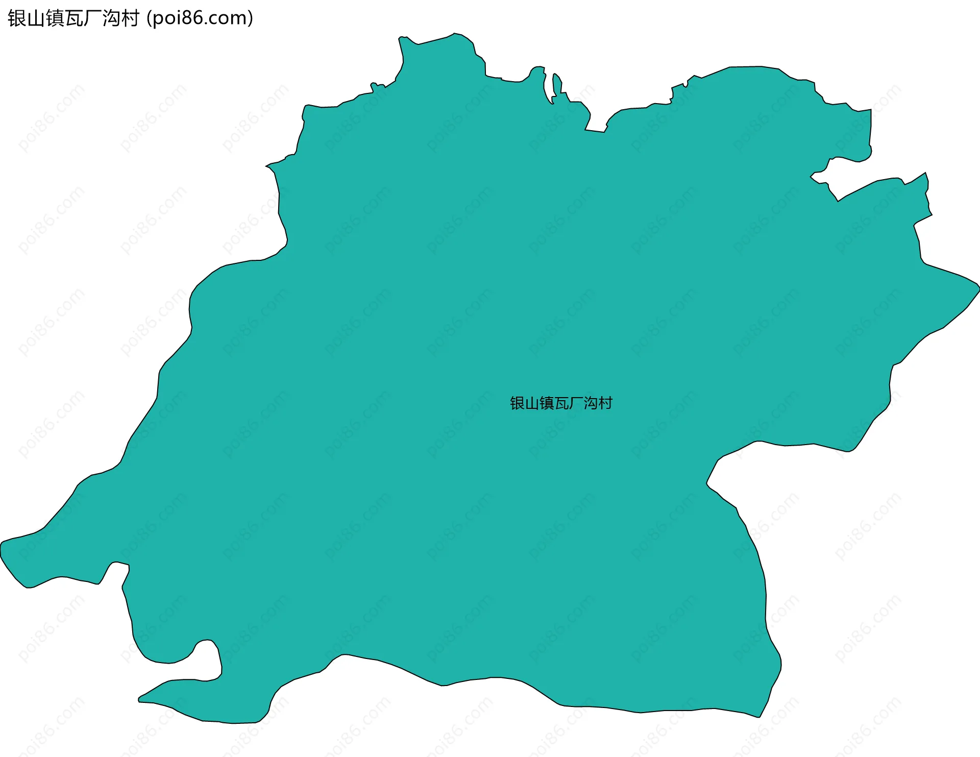 银山镇瓦厂沟村边界地图