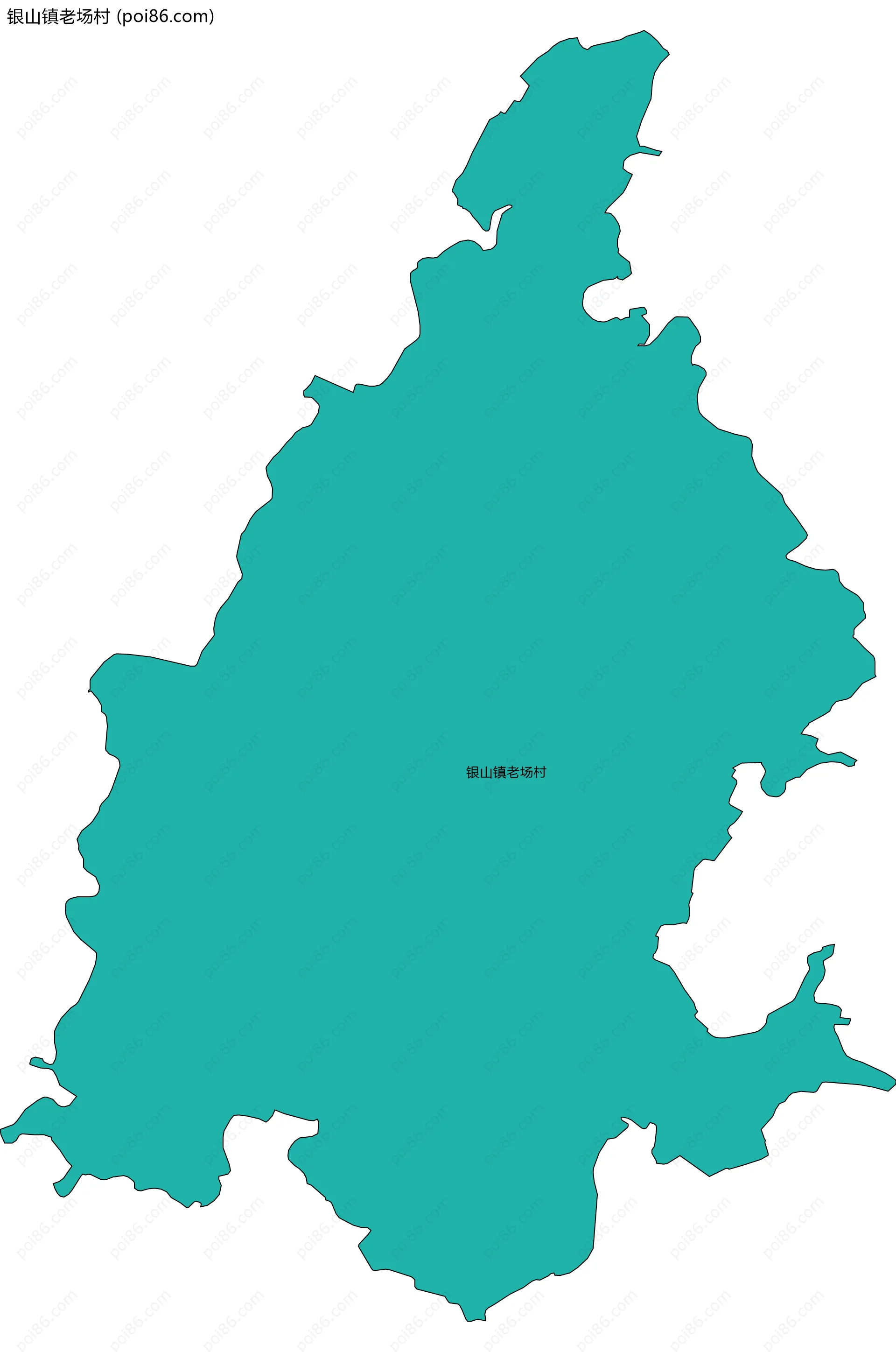 银山镇老场村边界地图