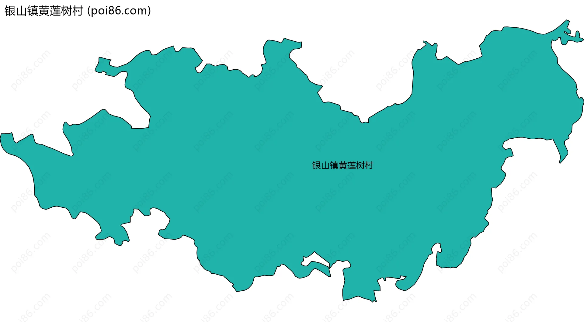 银山镇黄莲树村边界地图