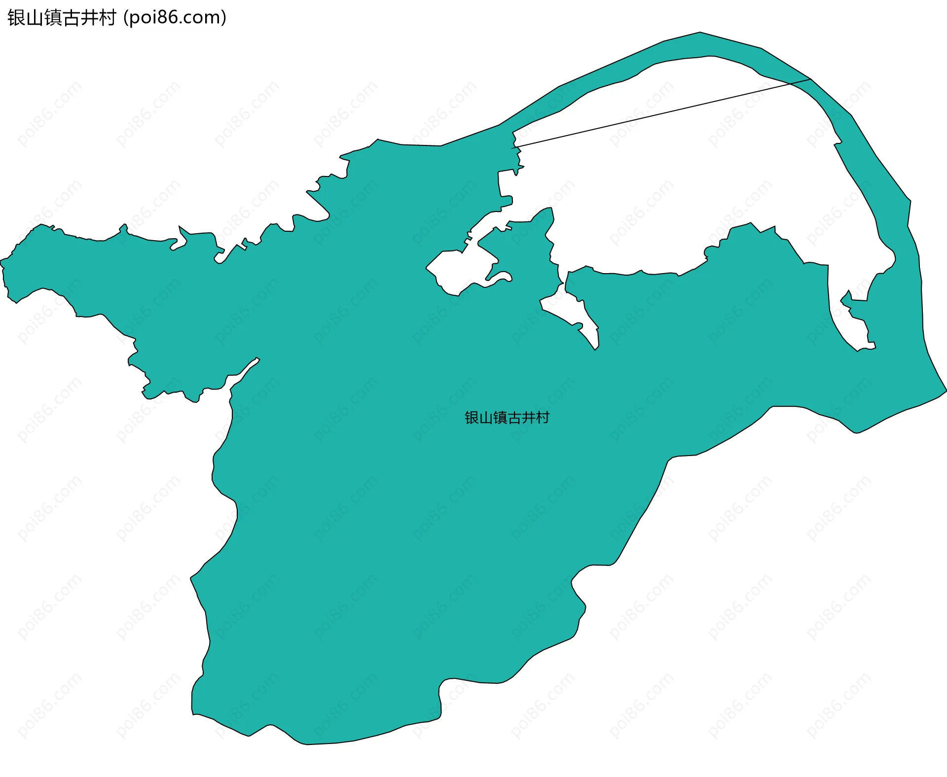 银山镇古井村边界地图