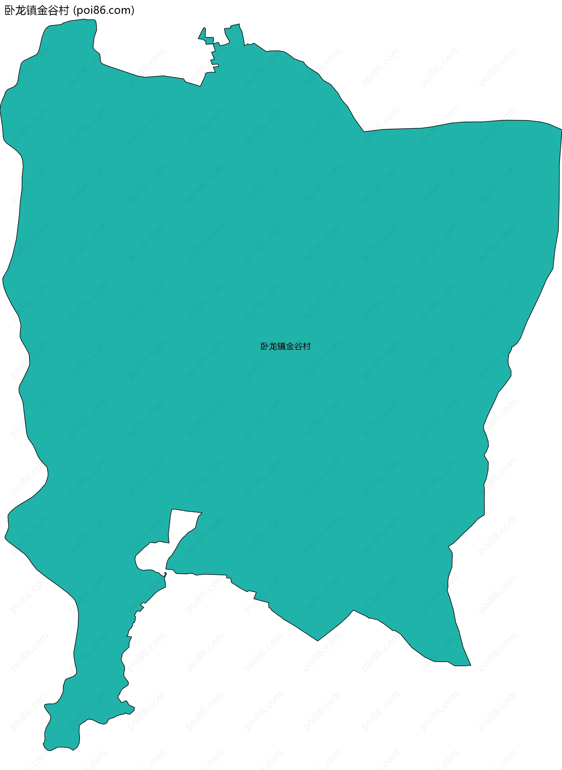 卧龙镇金谷村边界地图