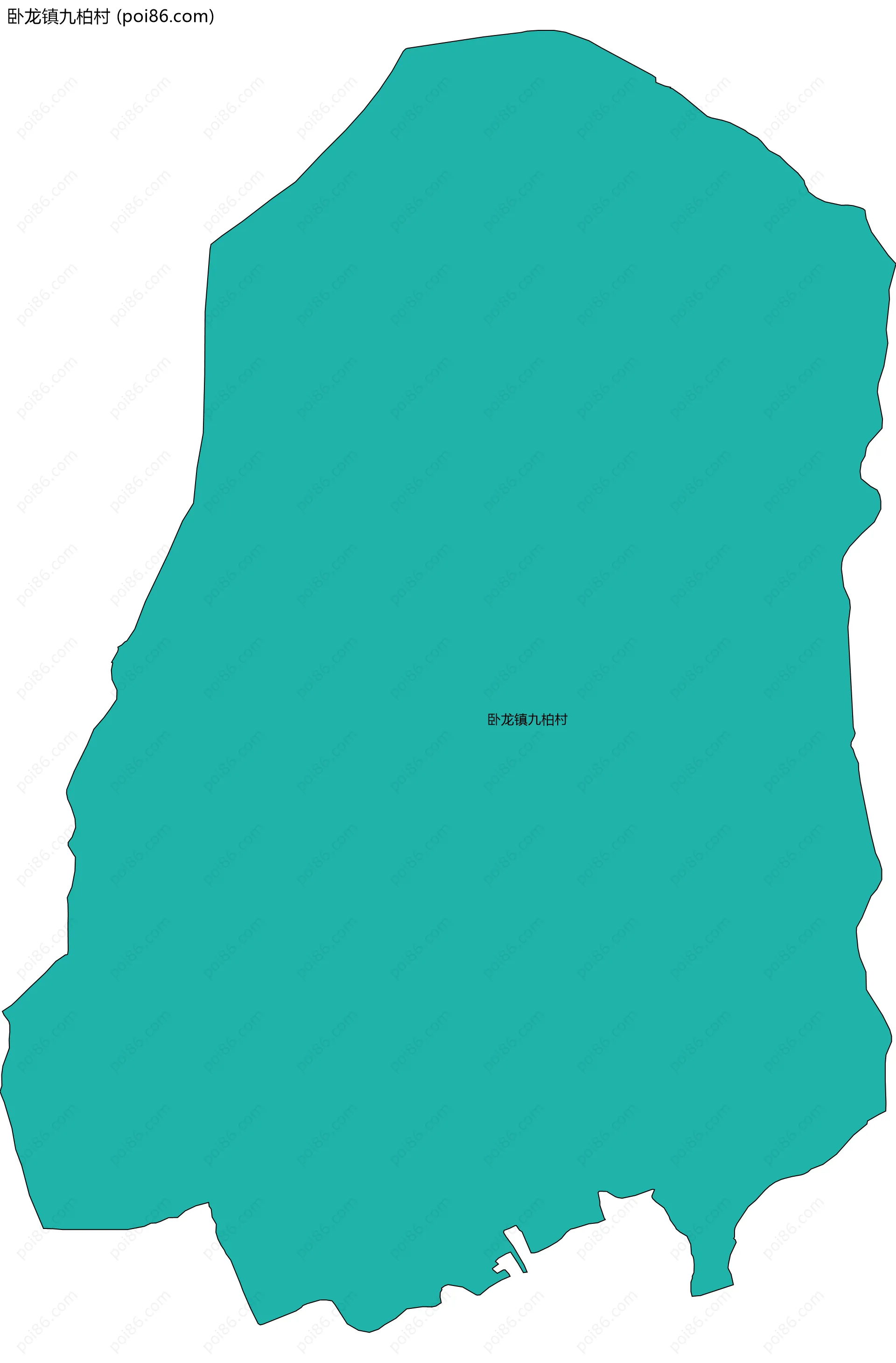 卧龙镇九柏村边界地图