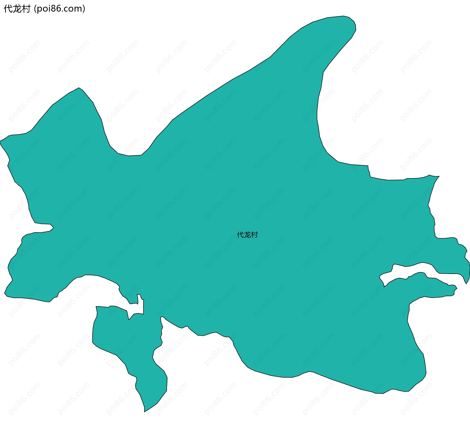 代龙村边界地图