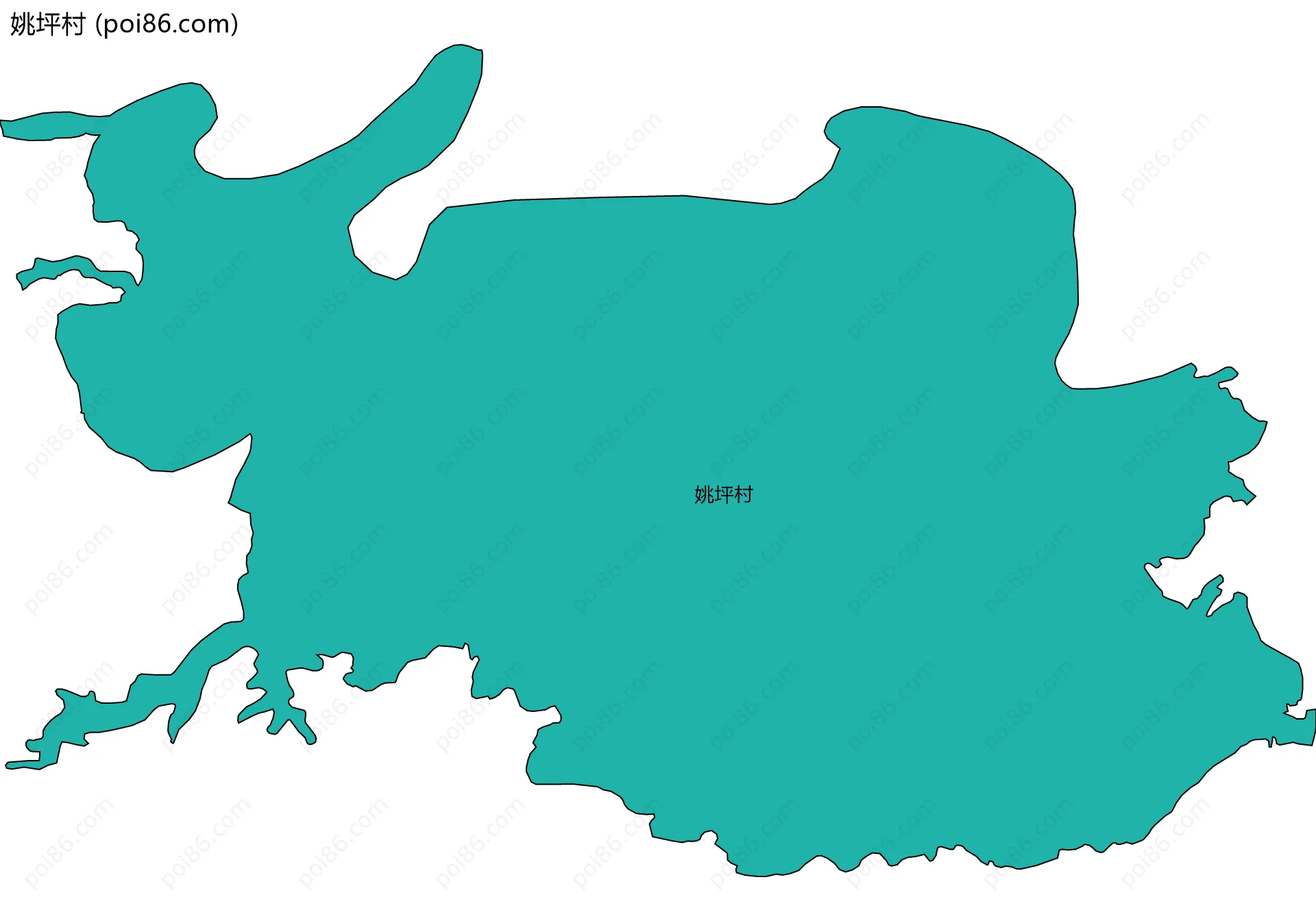 姚坪村边界地图