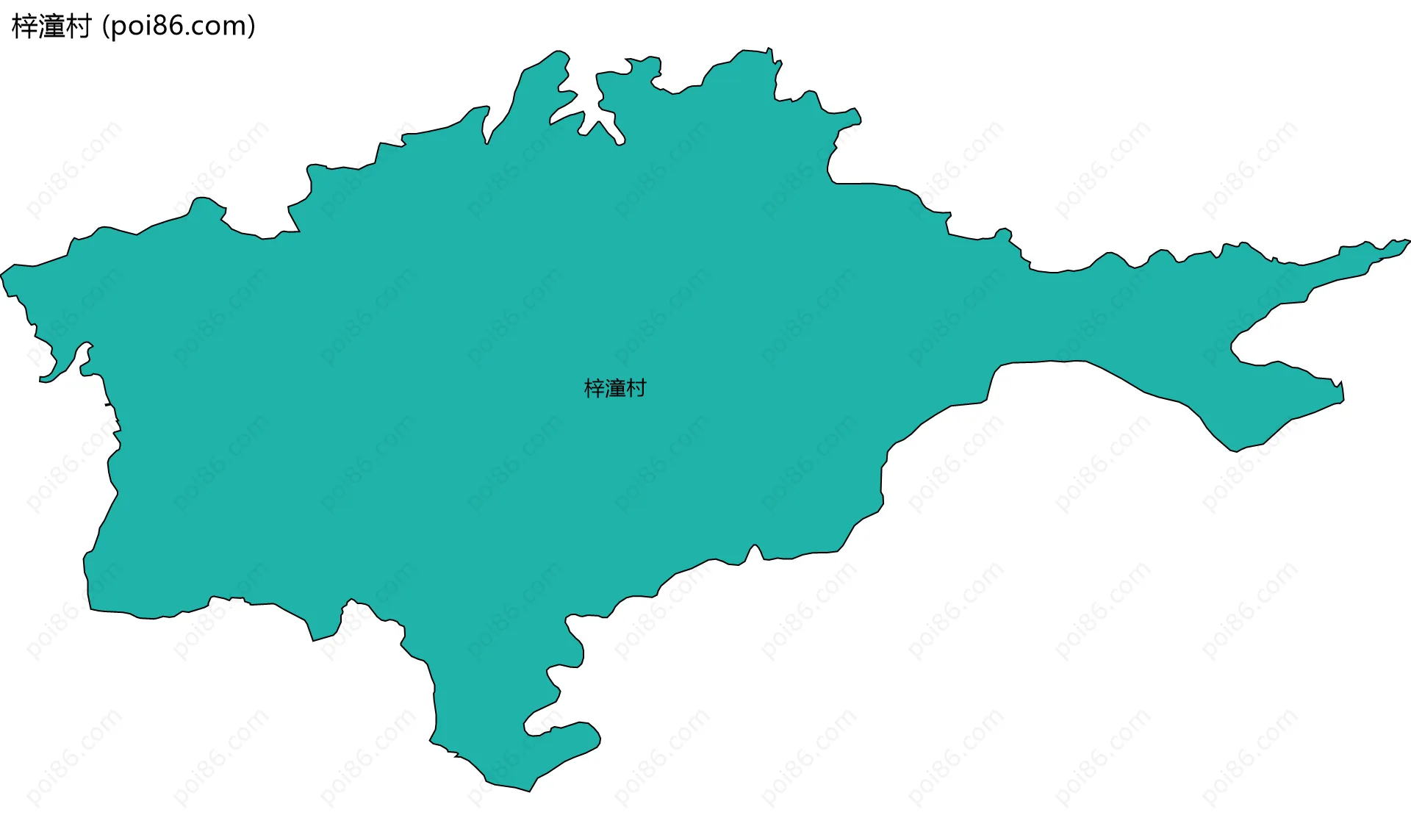 梓潼村边界地图