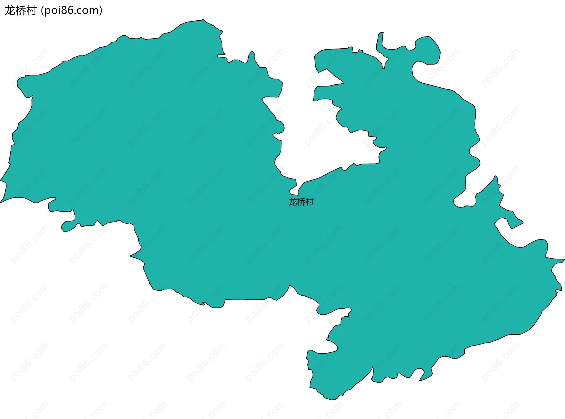 龙桥村边界地图