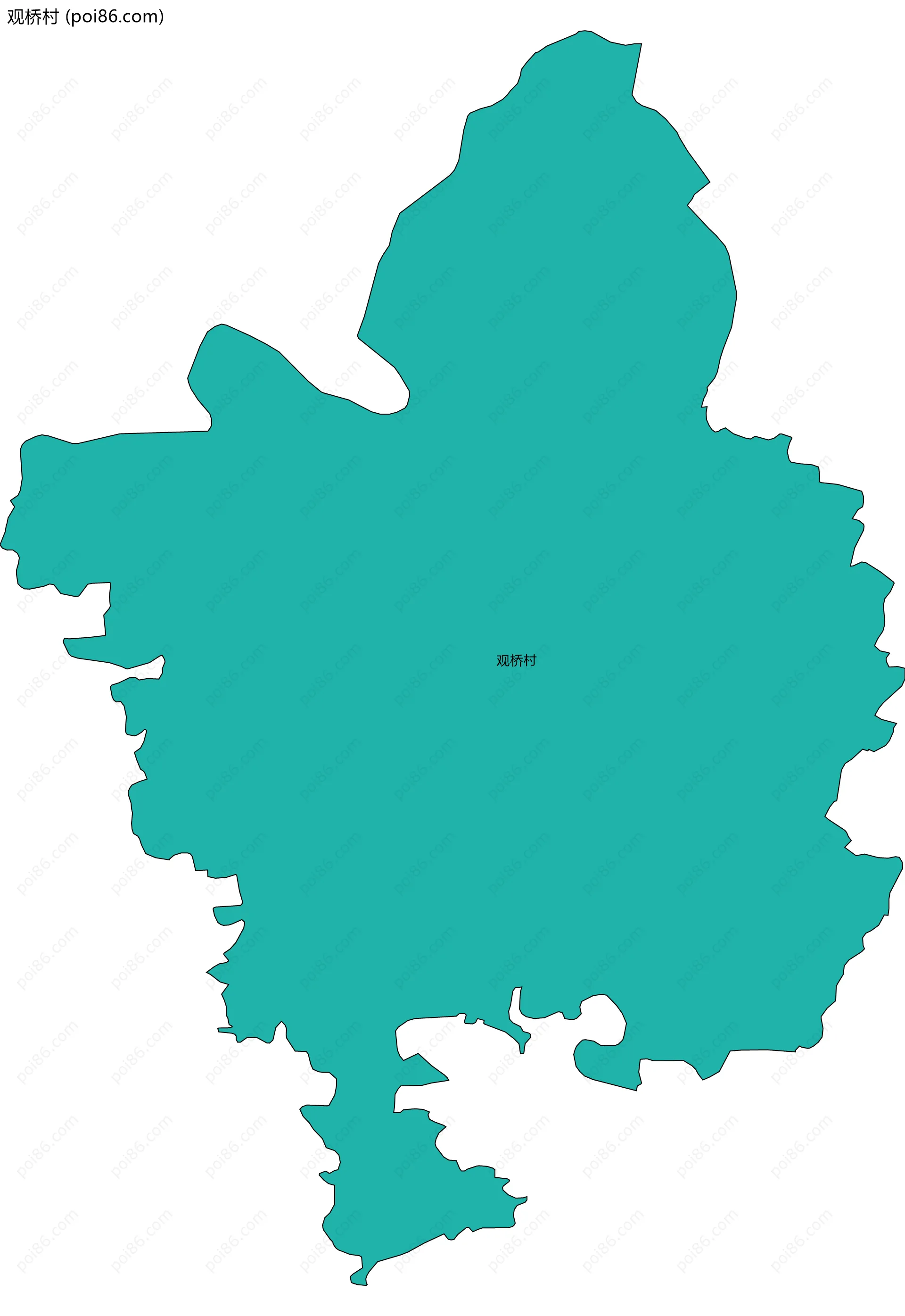 观桥村边界地图