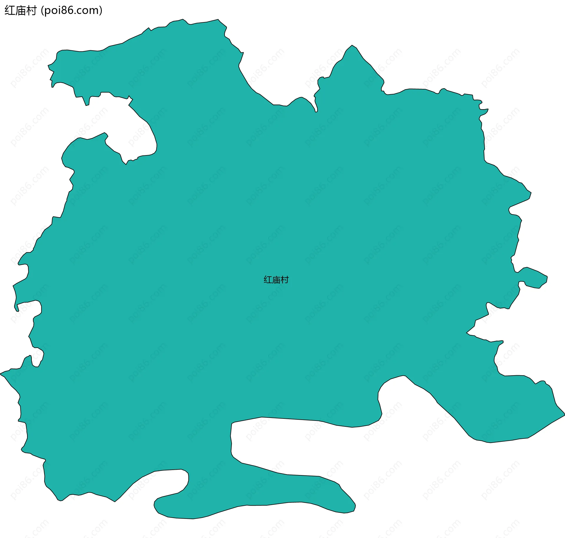 红庙村边界地图