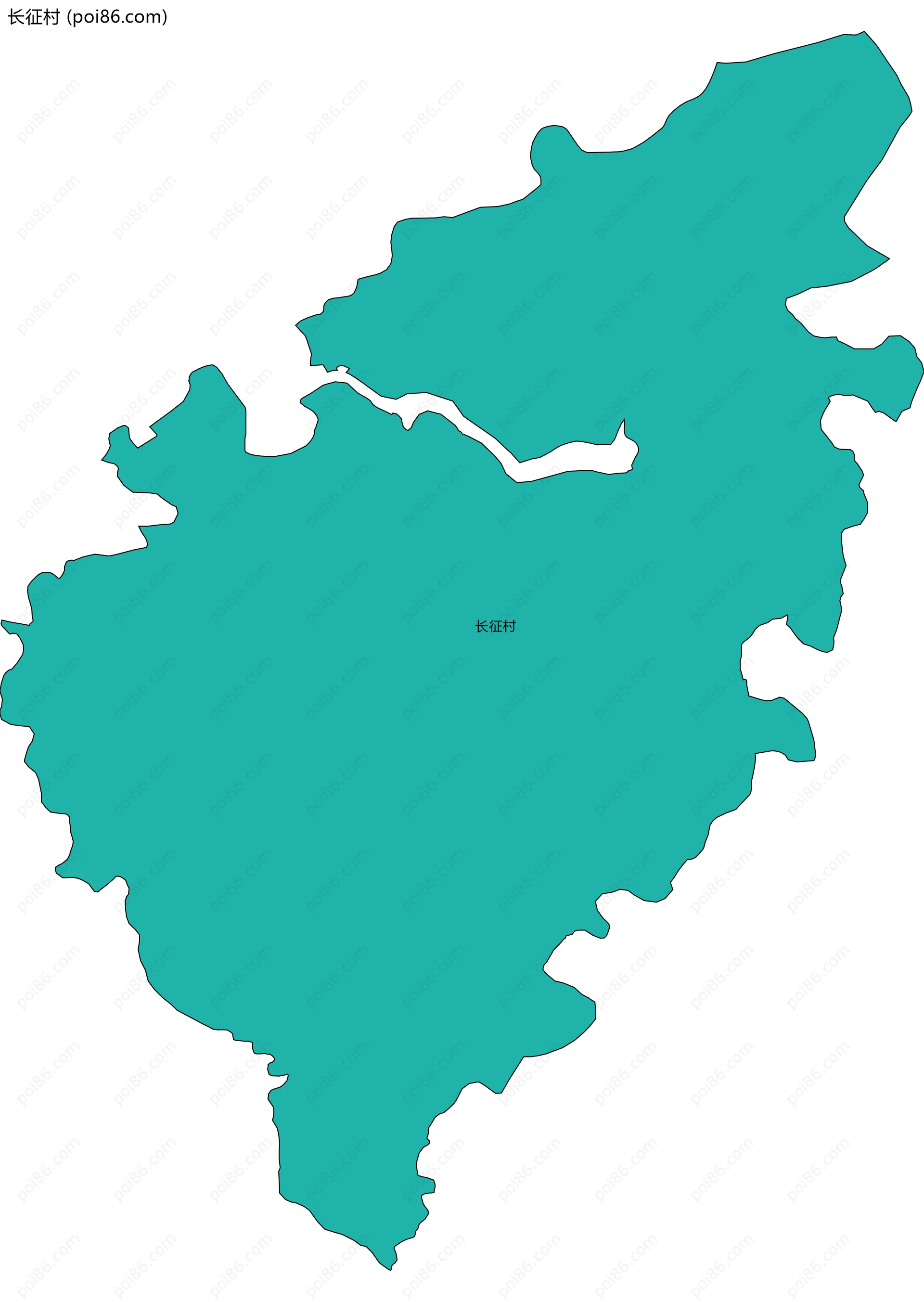 长征村边界地图