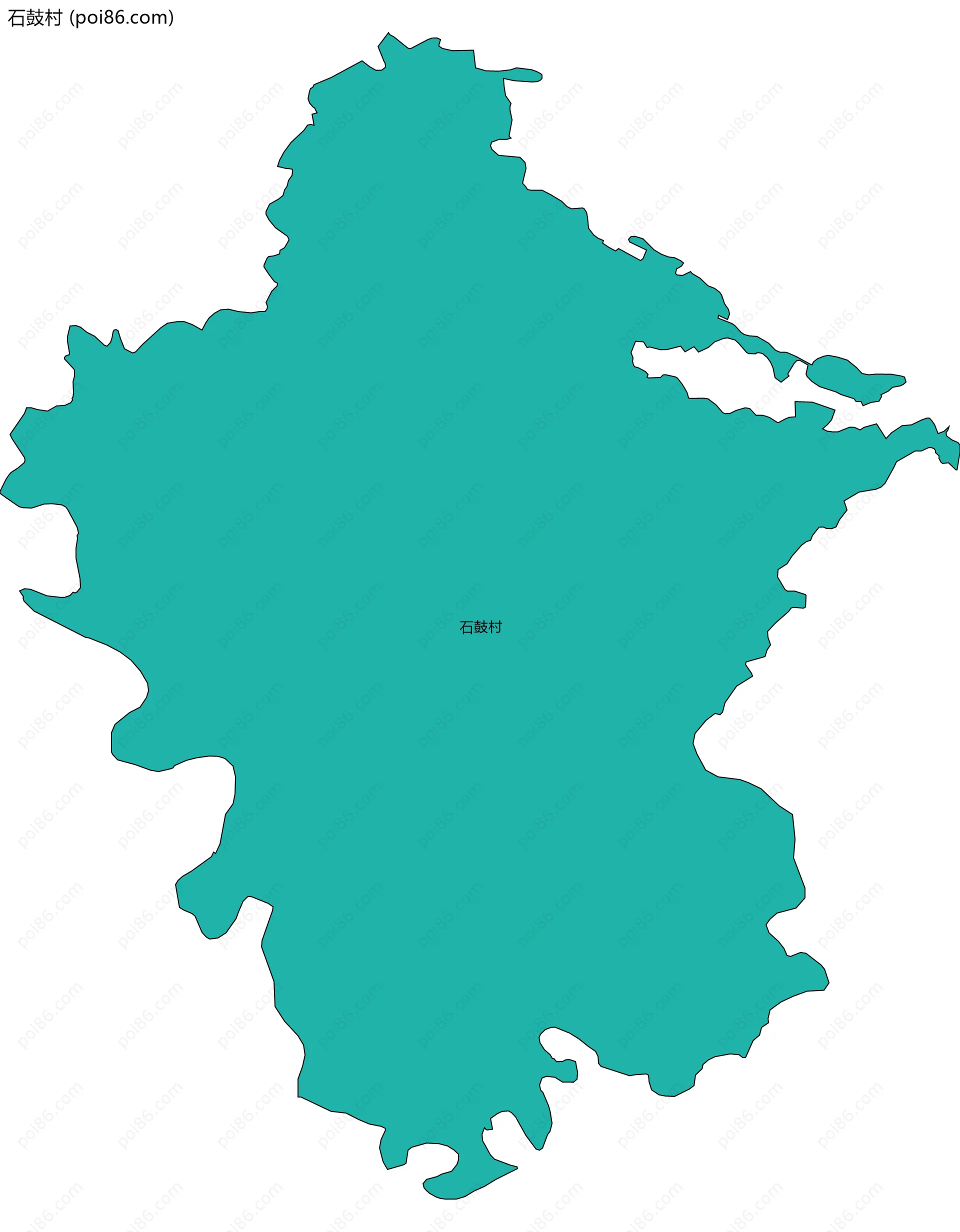 石鼓村边界地图