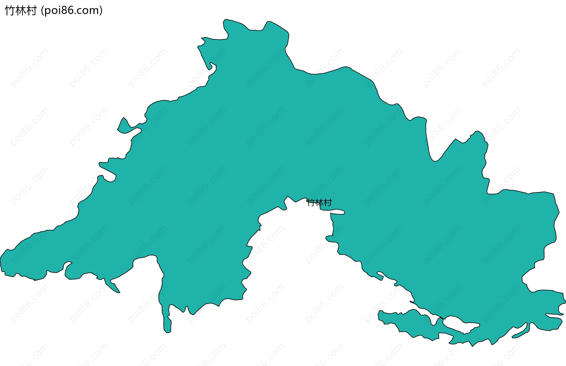 竹林村边界地图
