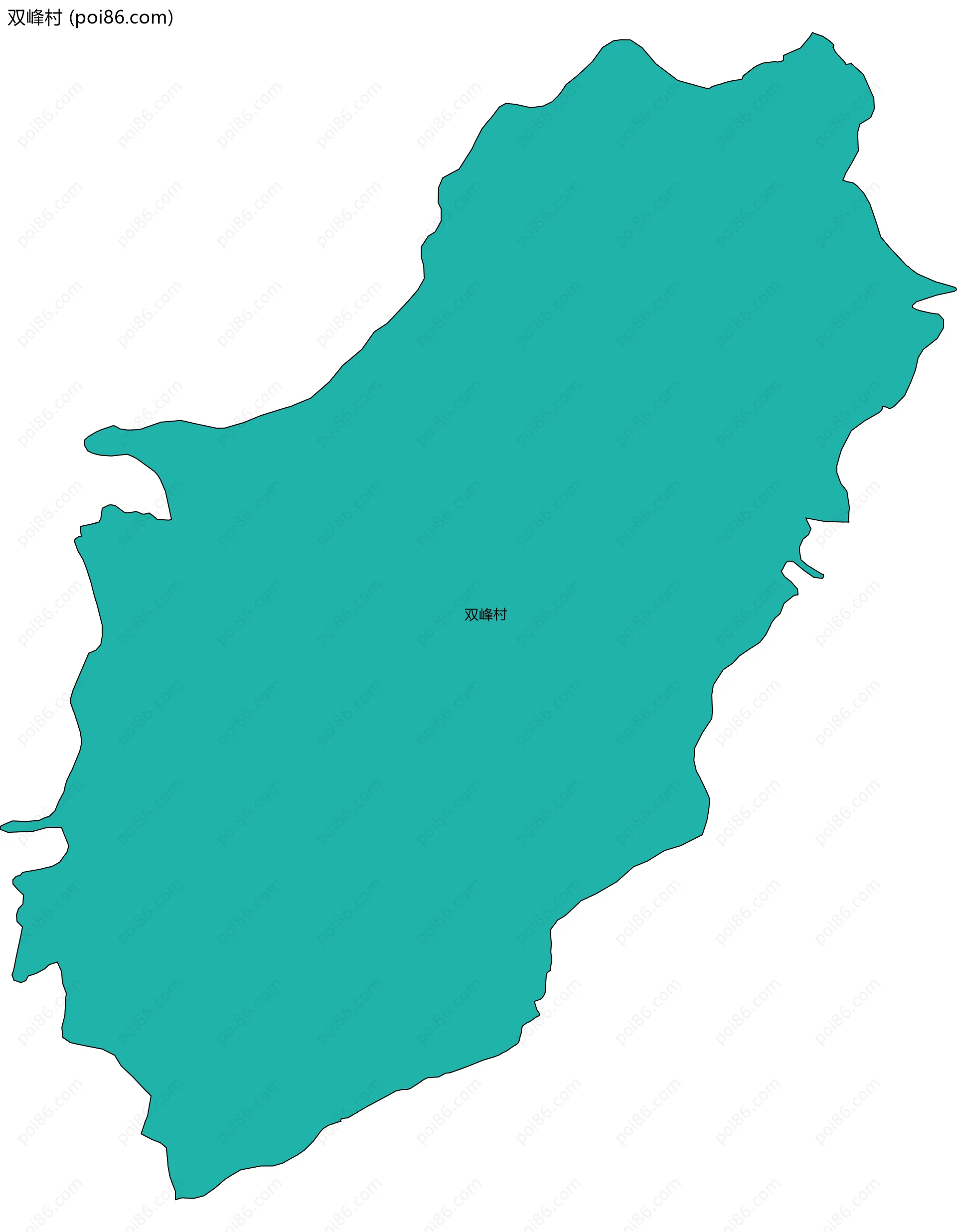 双峰村边界地图