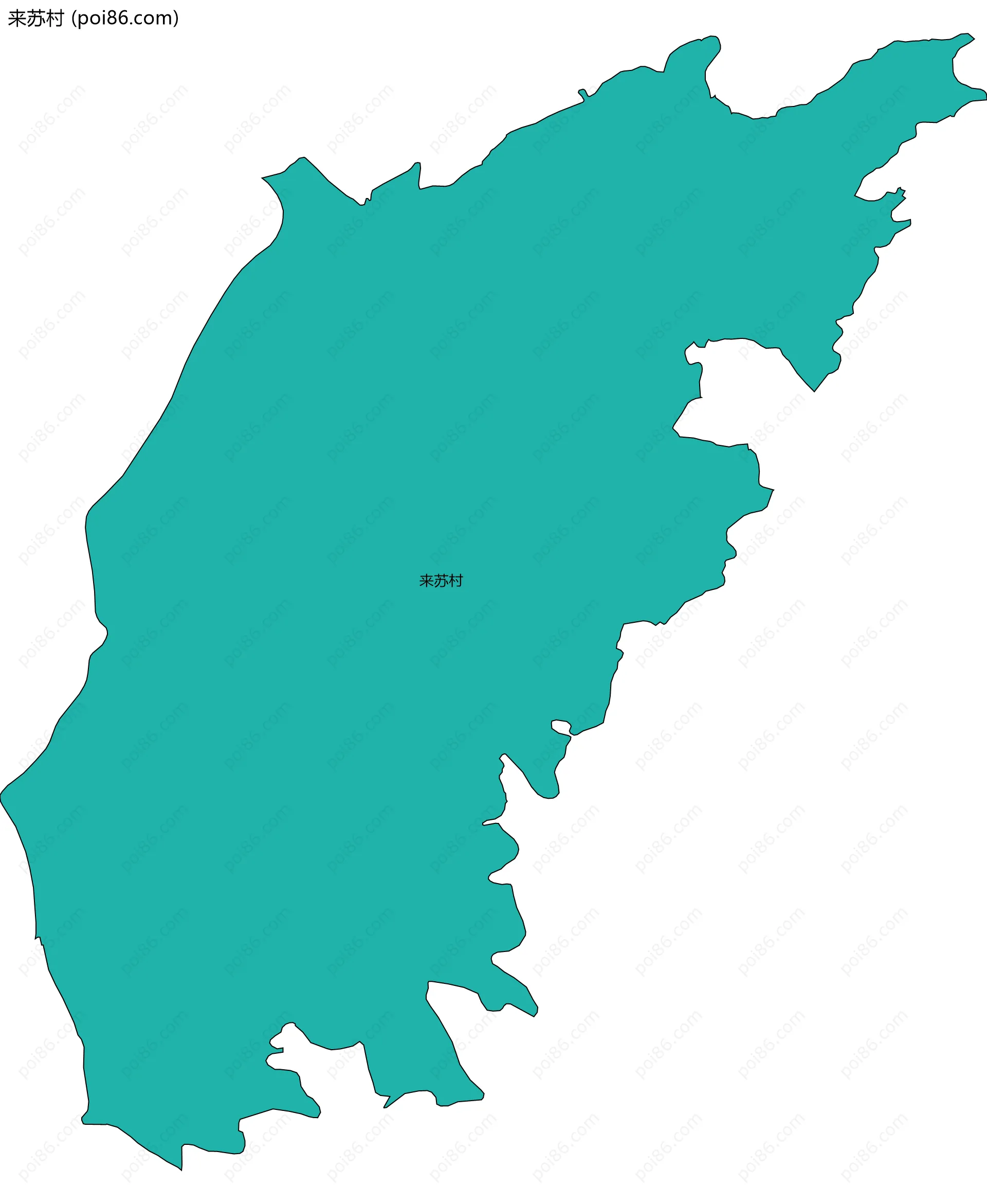 来苏村边界地图