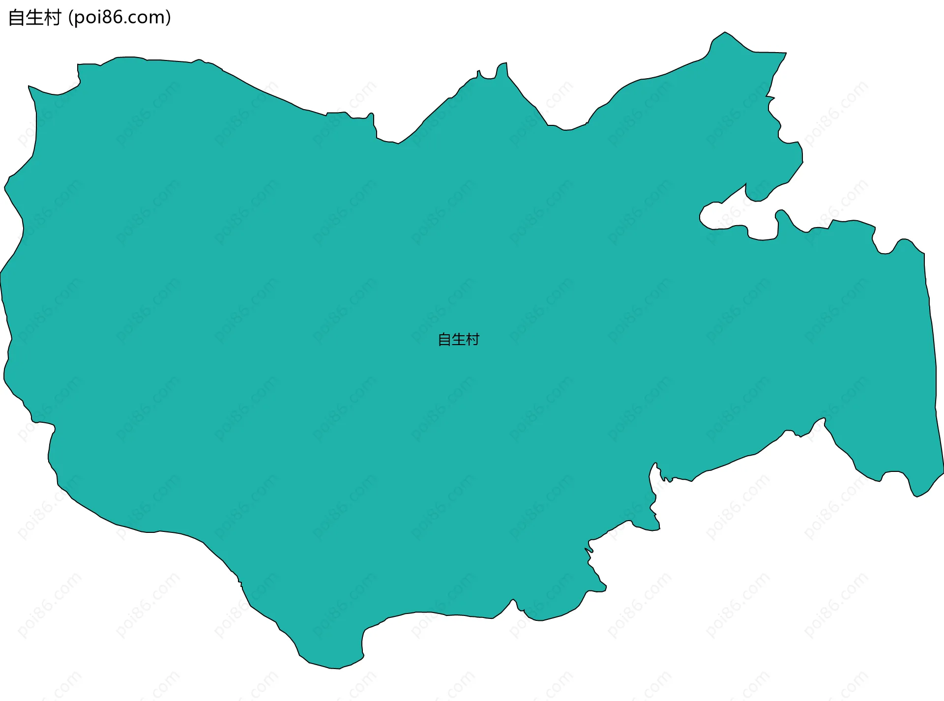 自生村边界地图