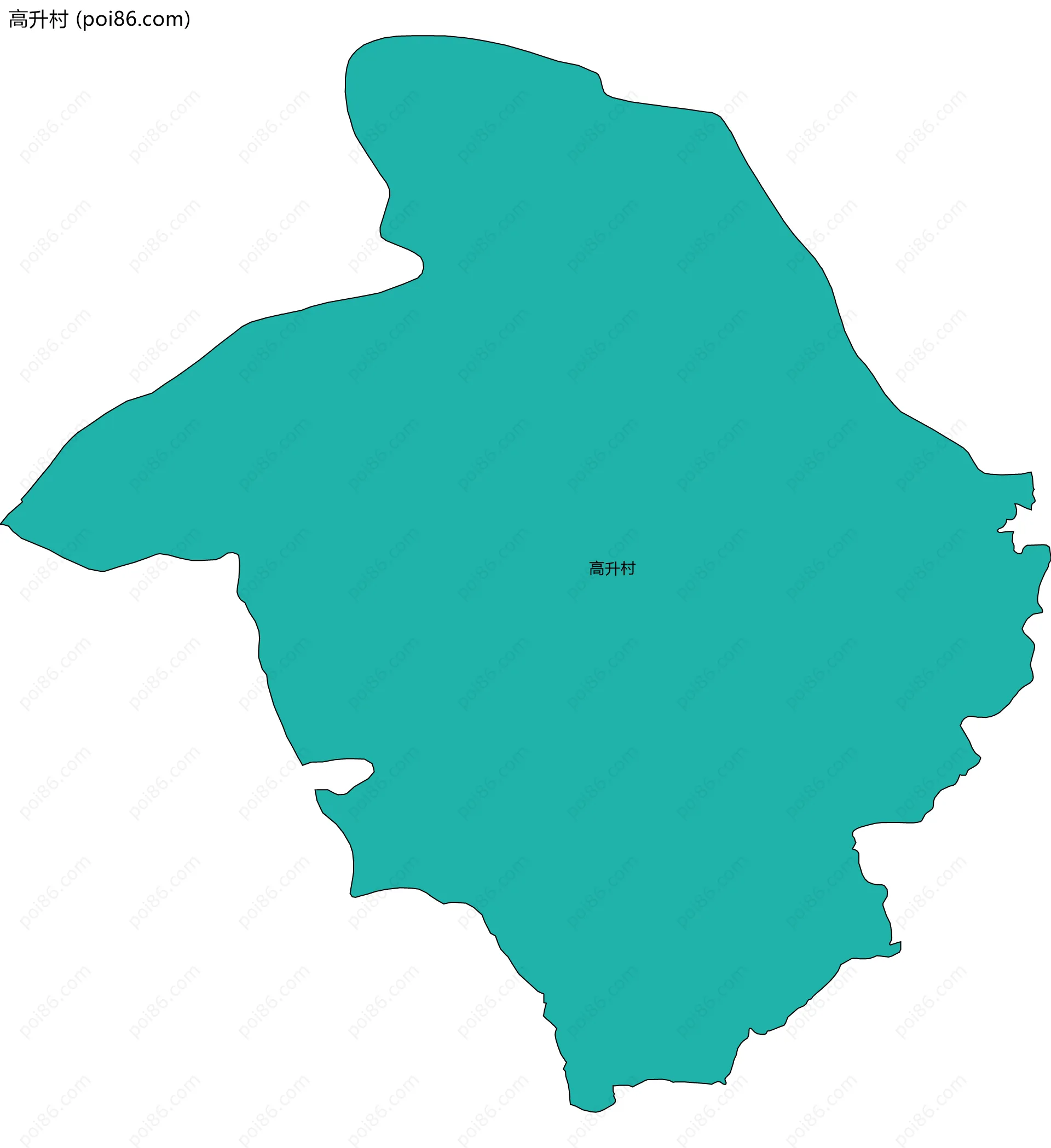 高升村边界地图