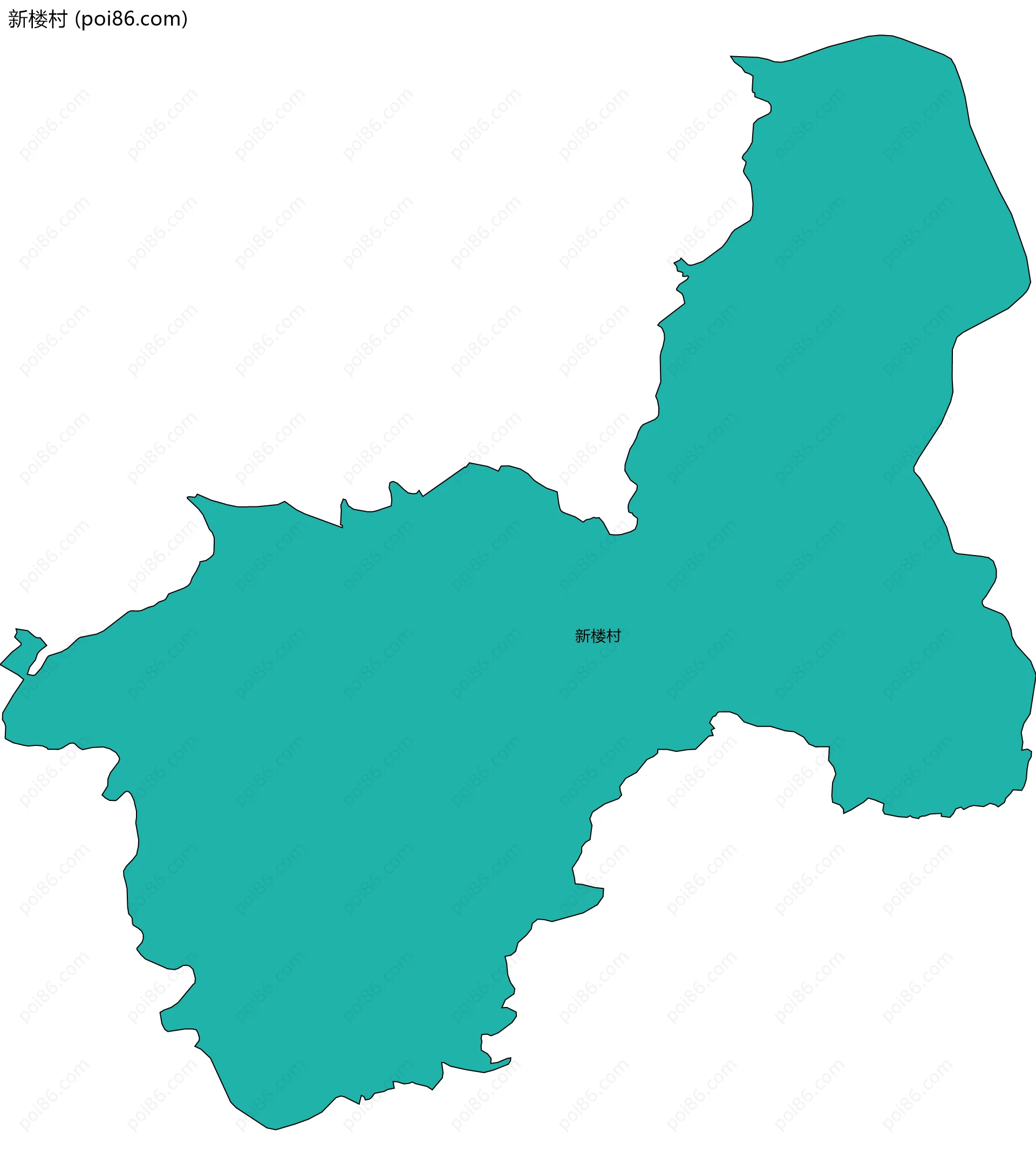 新楼村边界地图