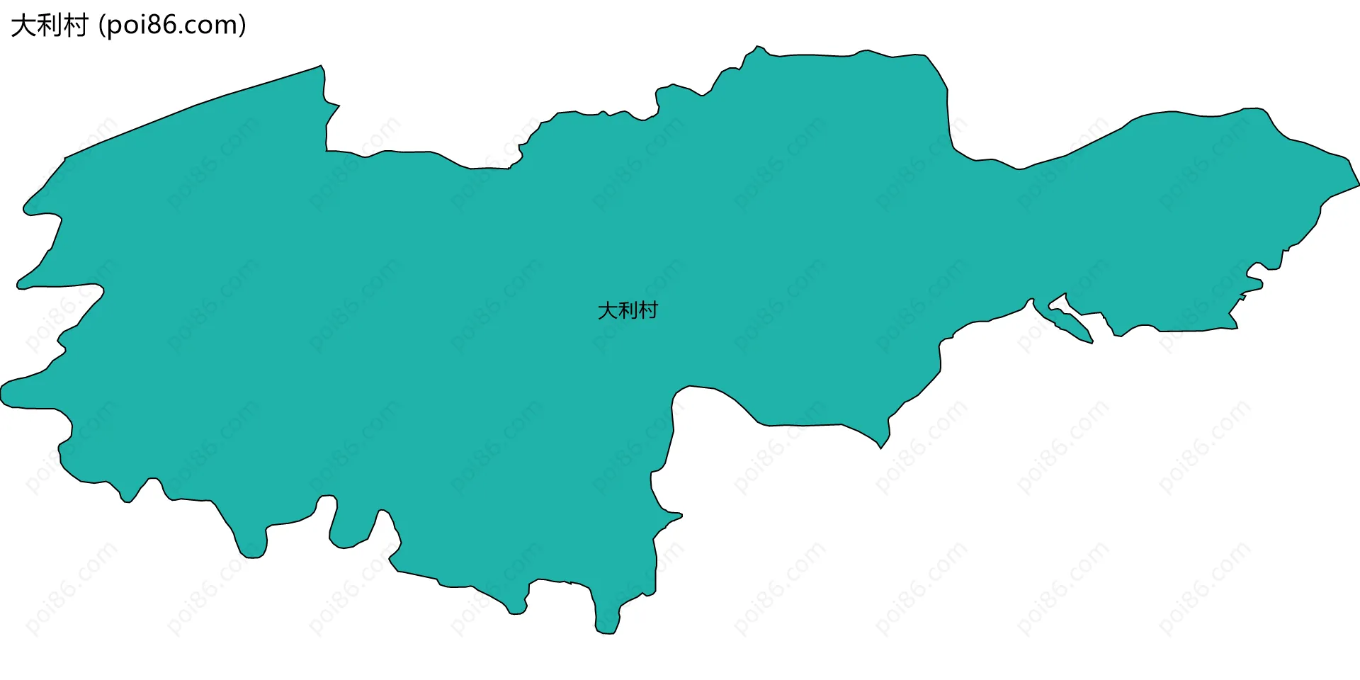 大利村边界地图