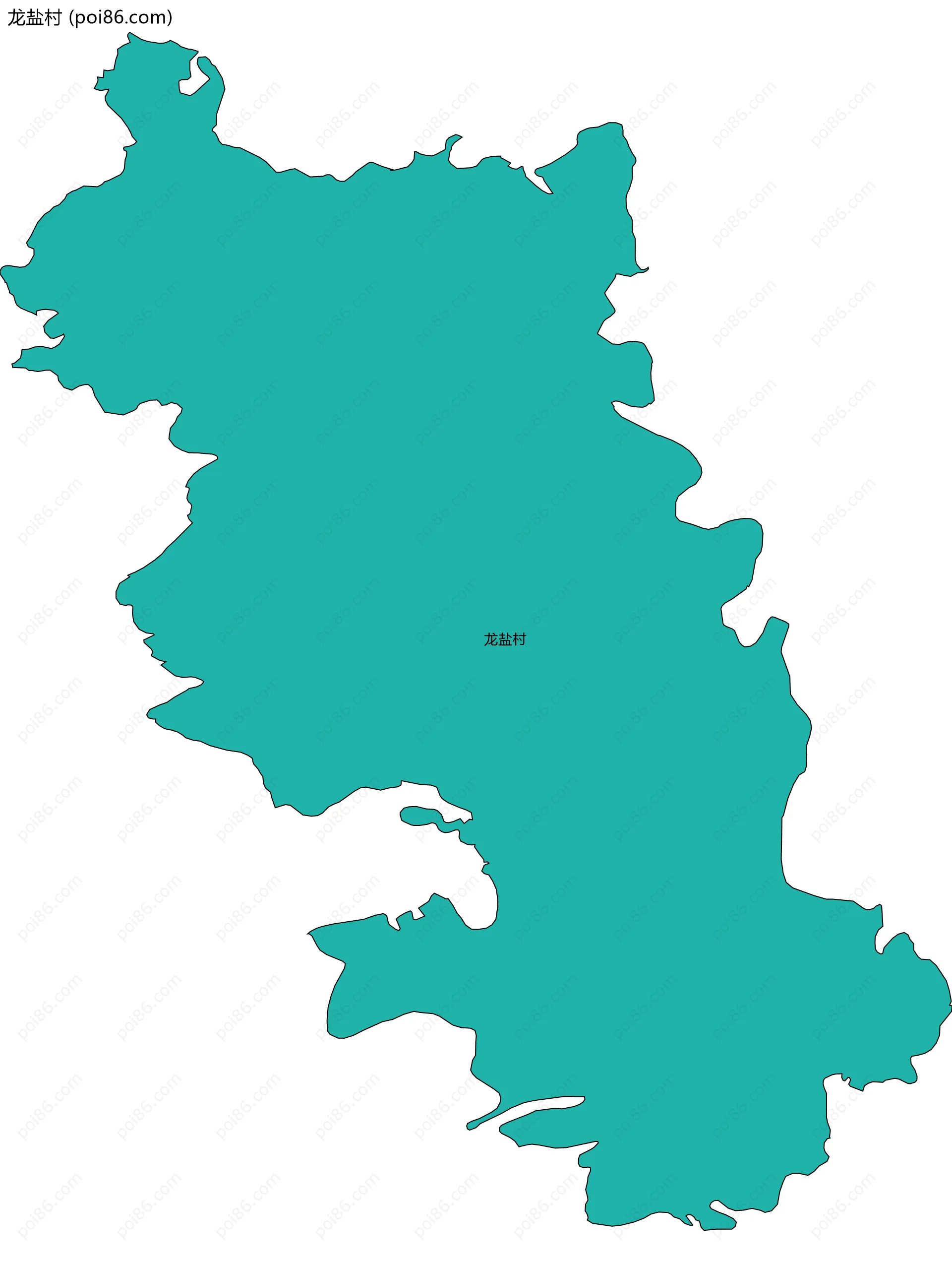 龙盐村边界地图