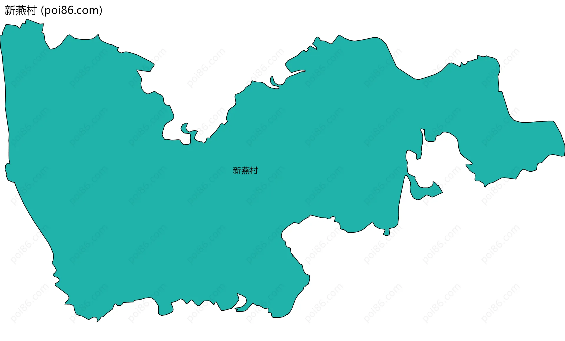 新燕村边界地图