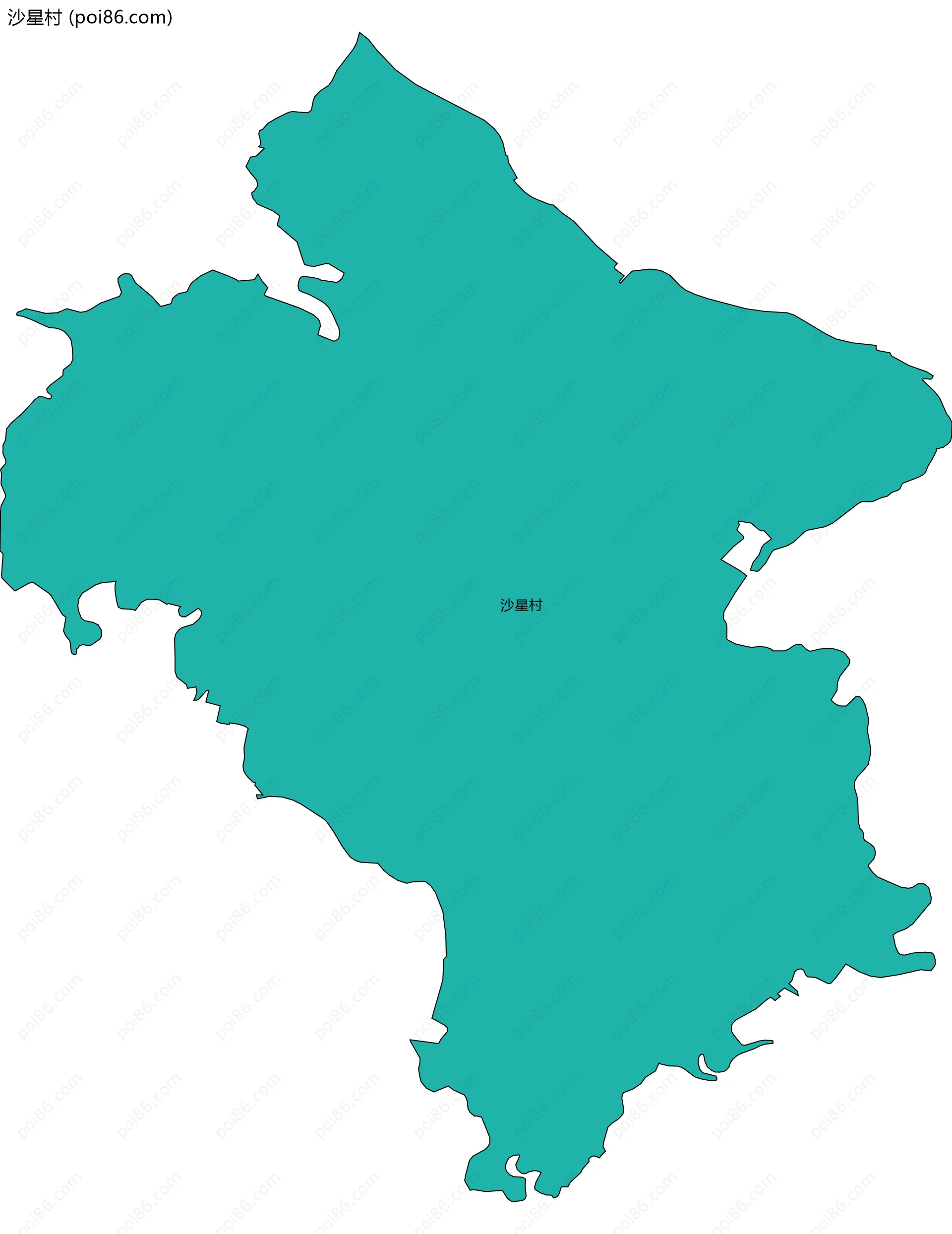 沙星村边界地图