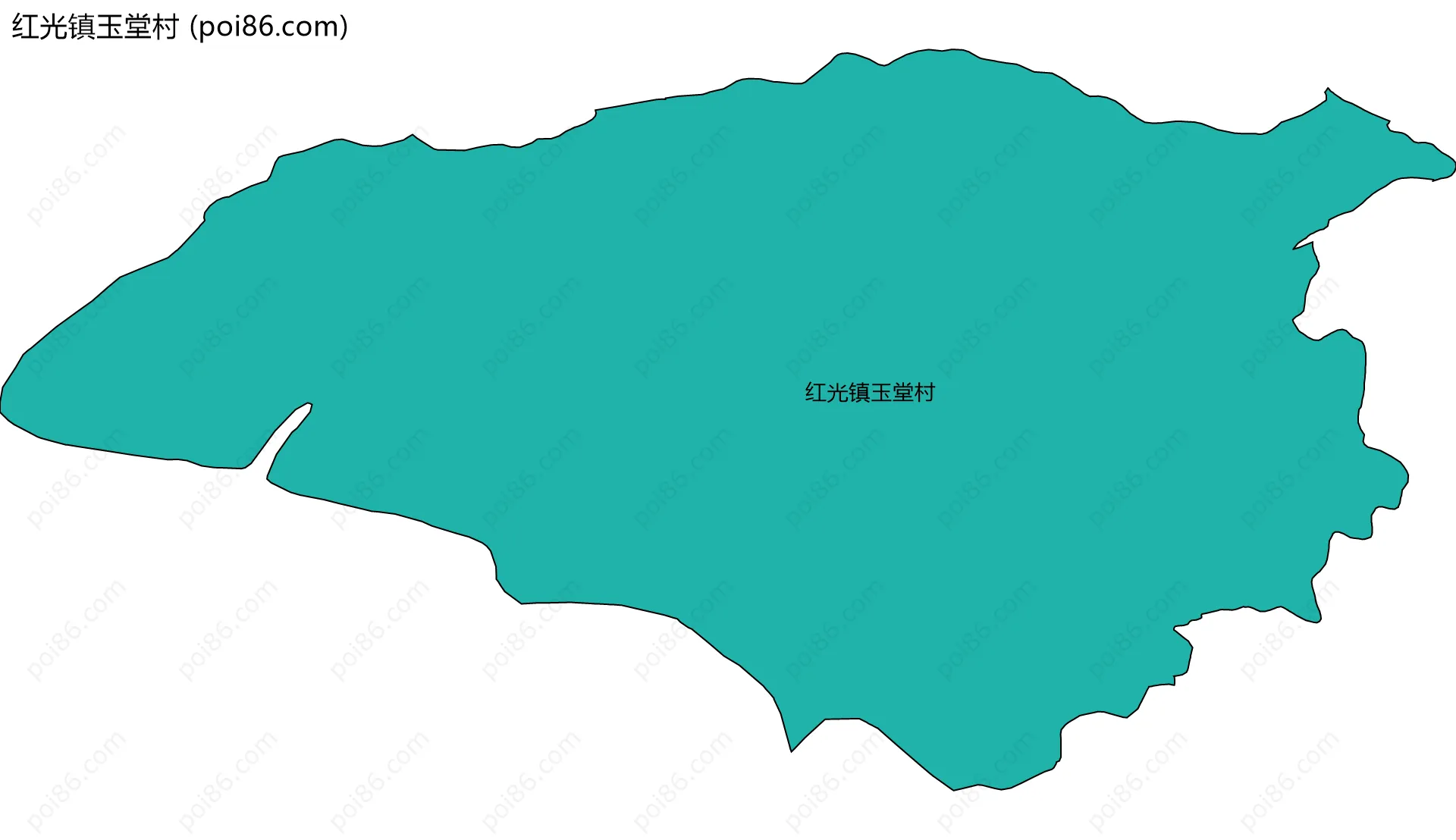 红光镇玉堂村边界地图