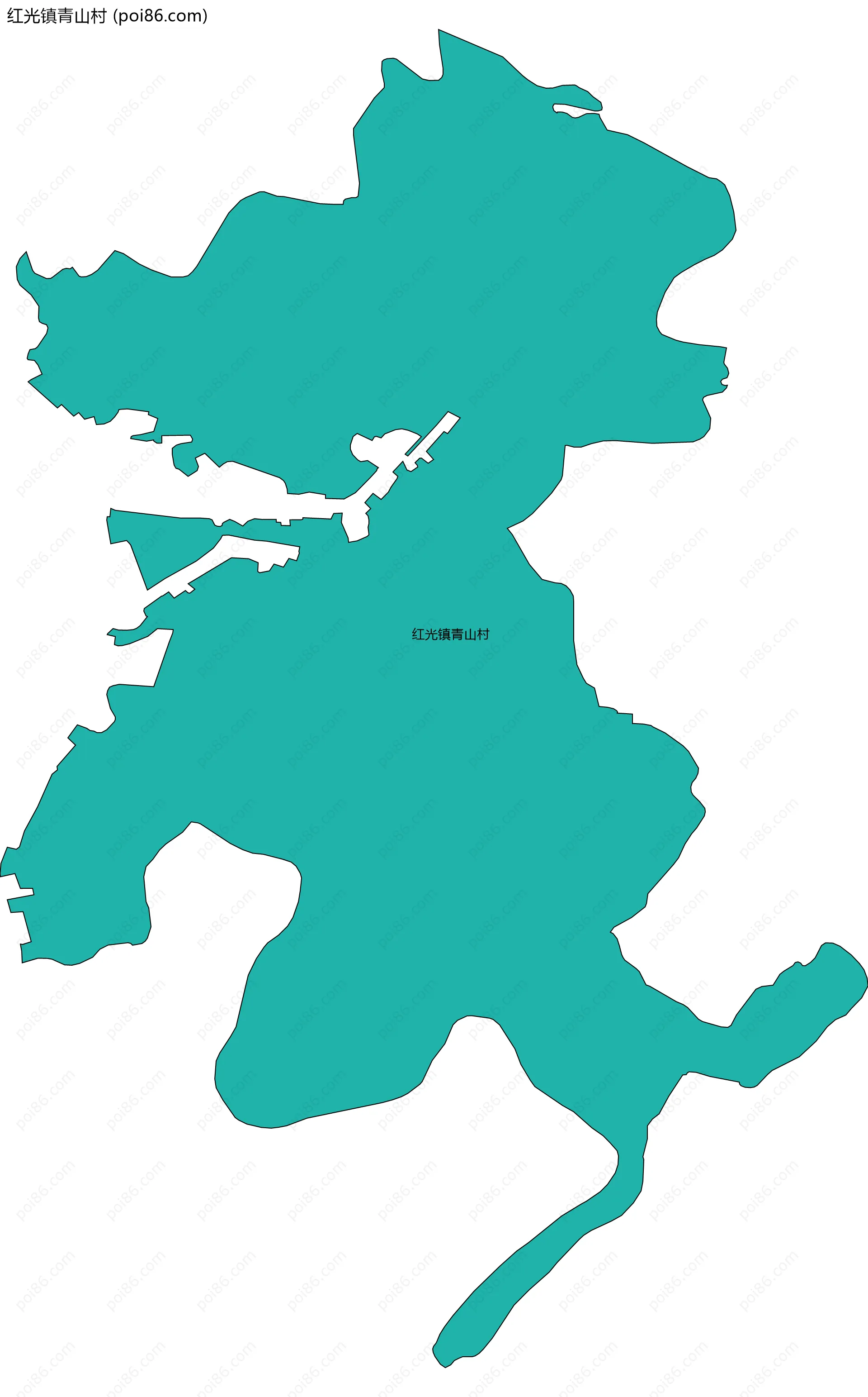 红光镇青山村边界地图